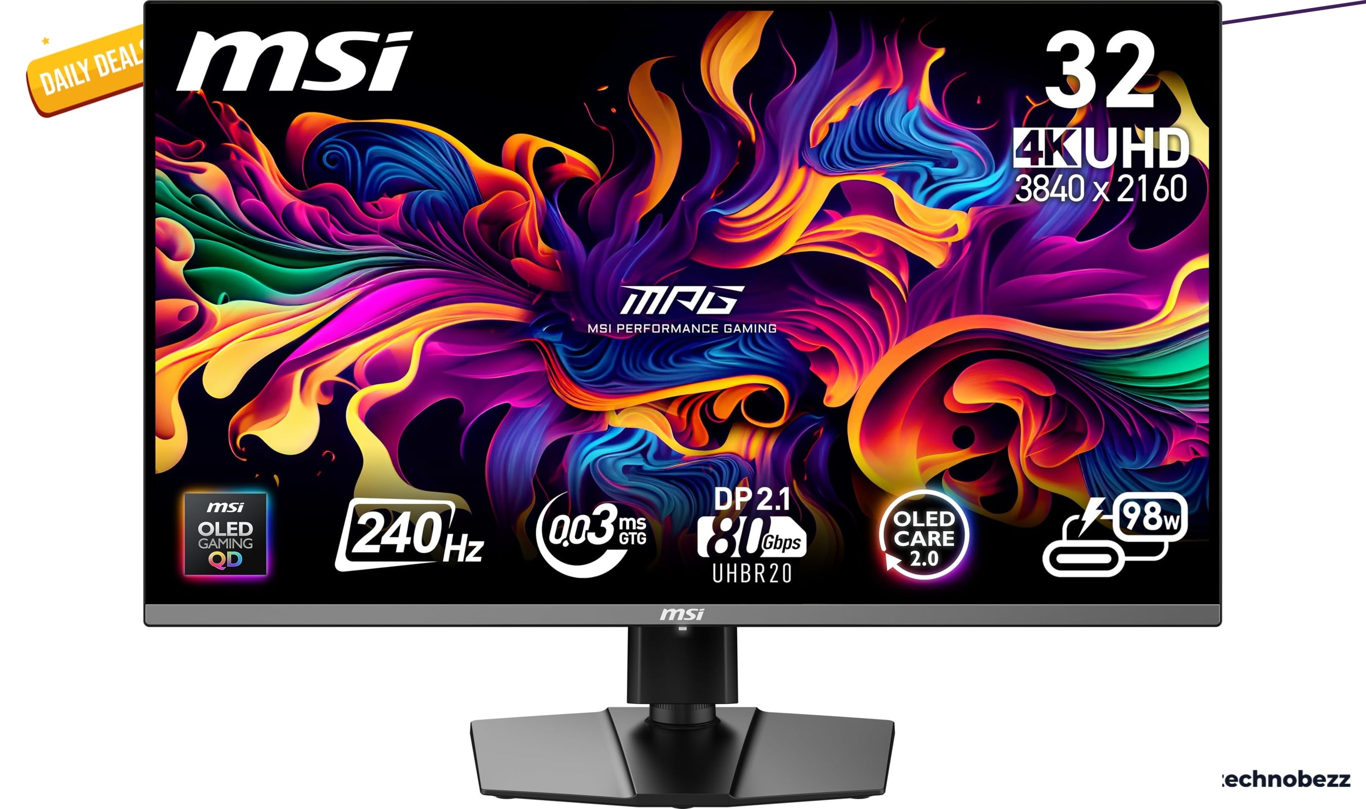 MSI MPG 322URX QD-OLED 4K gaming monitor falls to $849.98