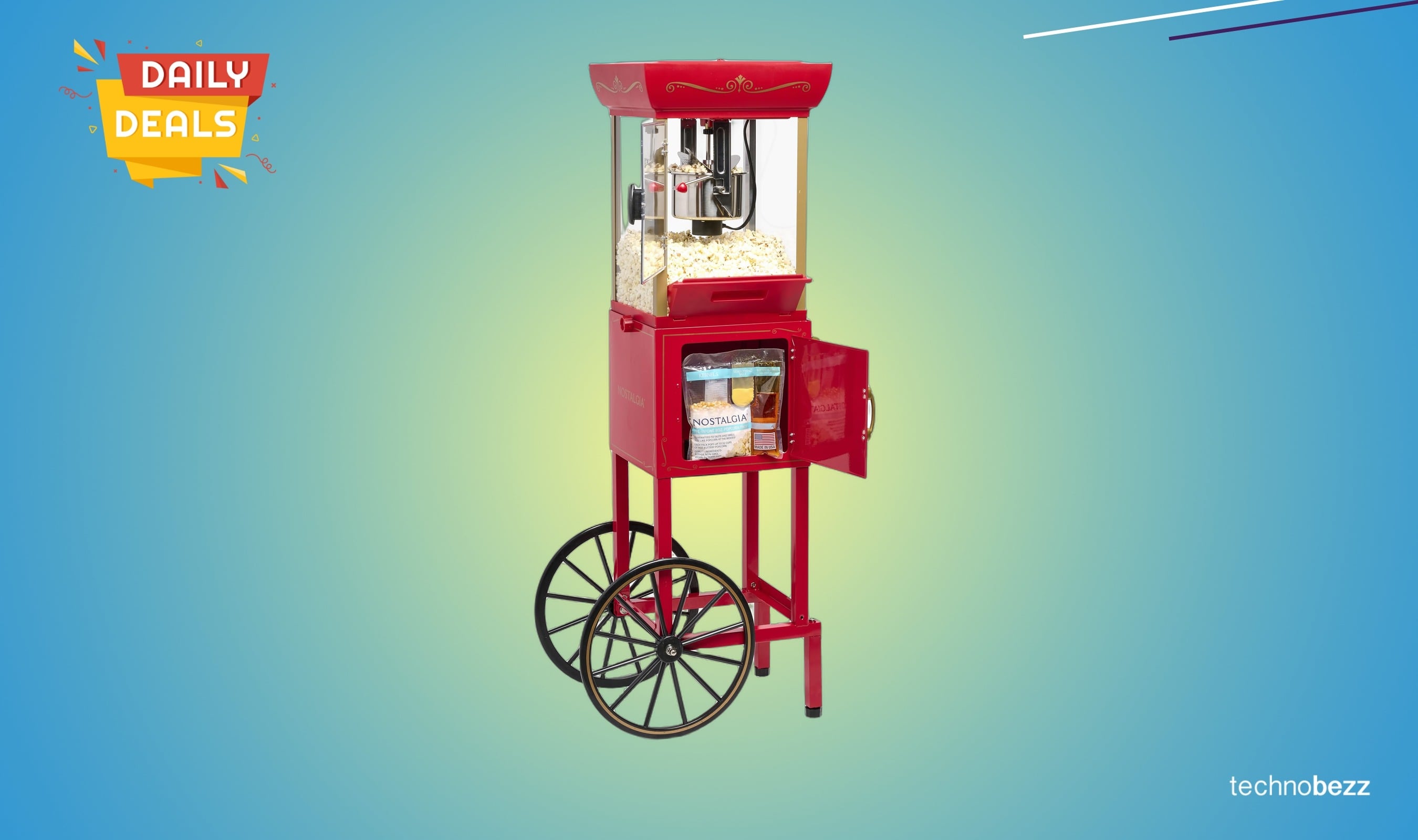 Nostalgia Popcorn Maker Machine Professional Cart drops to $119.99