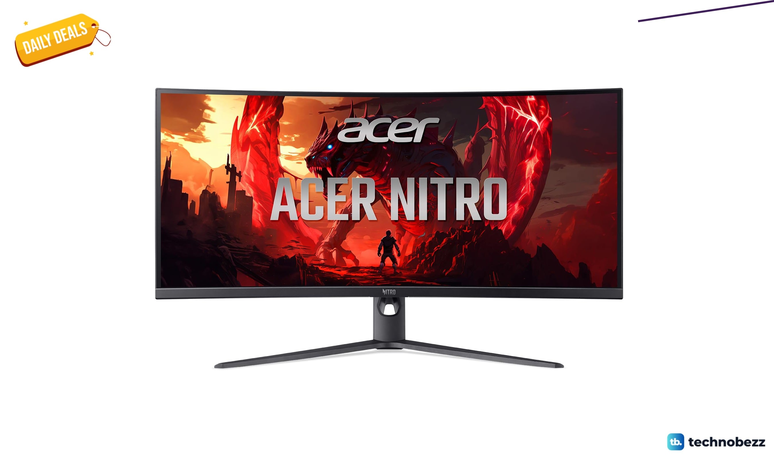 Acer Nitro WQHD 3440x1440 Curved 180Hz Gaming drops to $249.99