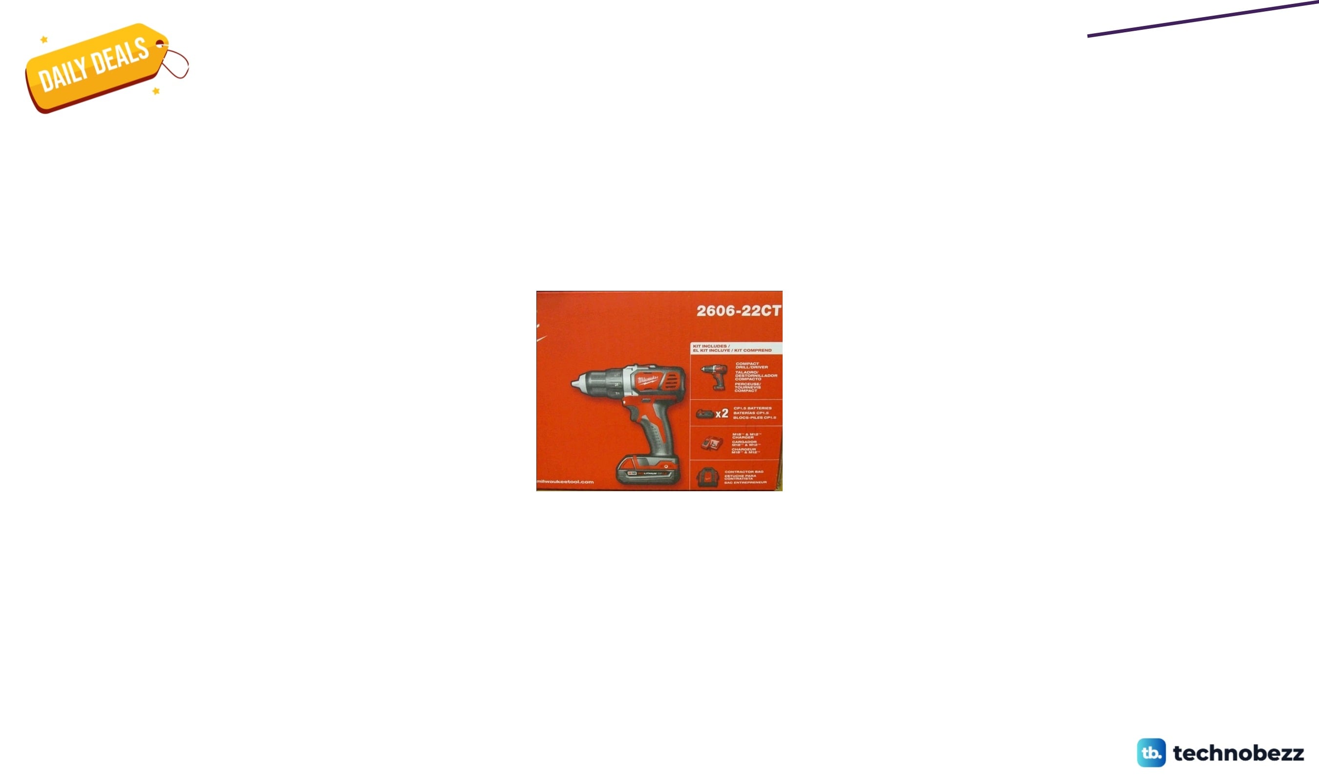 Woot has Milwaukee 2606-22CT M18 Cordless Drill for $167.99