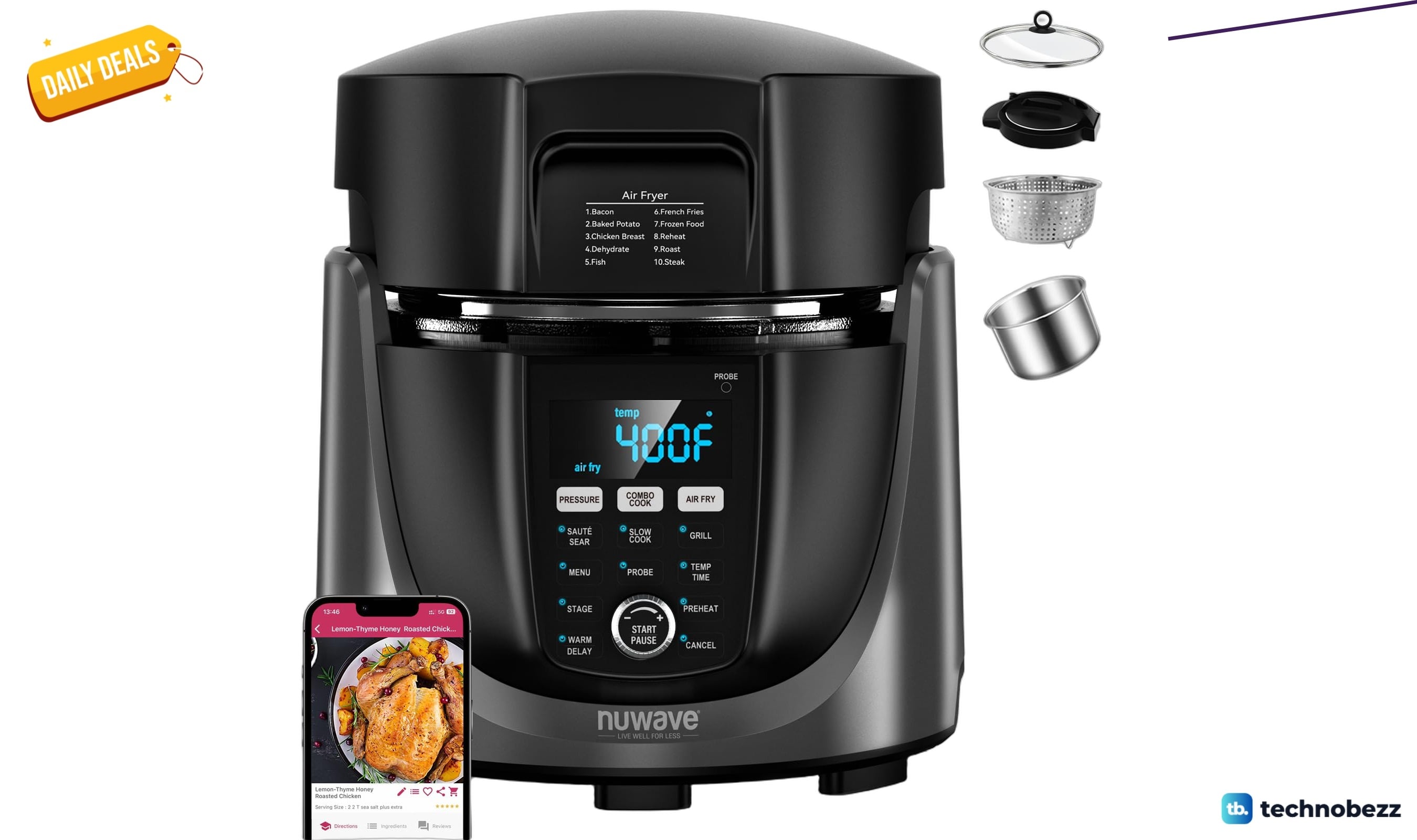 Nuwave Duet Electric Pressure Cooker and Air drops to $179.99