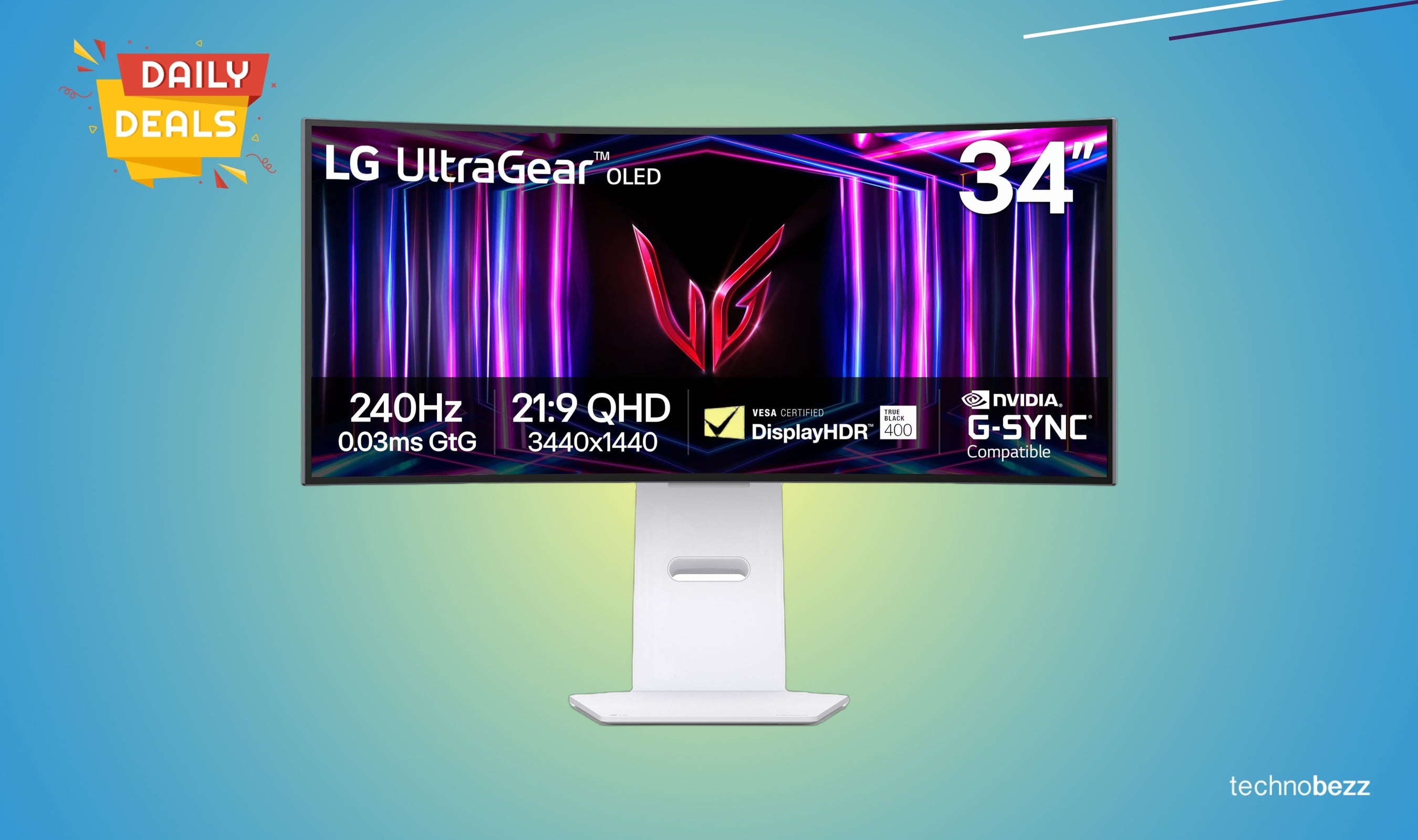 LG 34GS95QE Ultragear OLED Gaming Monitor now available for $1063.53