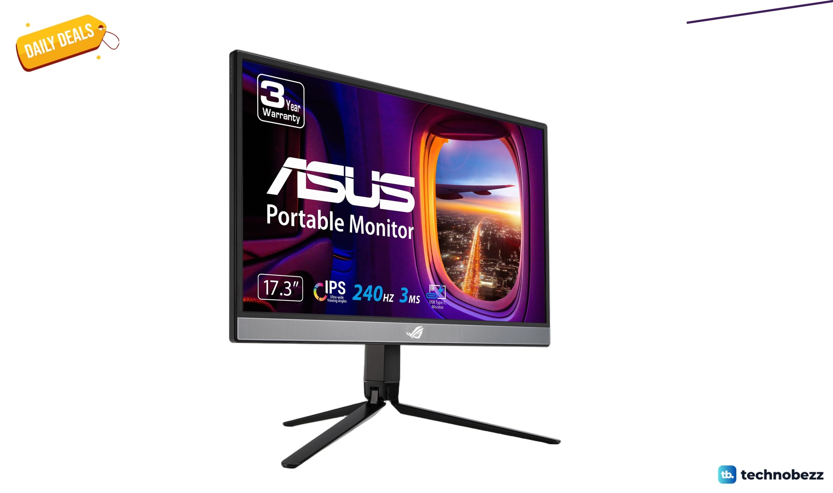 ASUS ROG Strix 17.3 Inch 1080P Portable Gaming Monitor Drops to $399