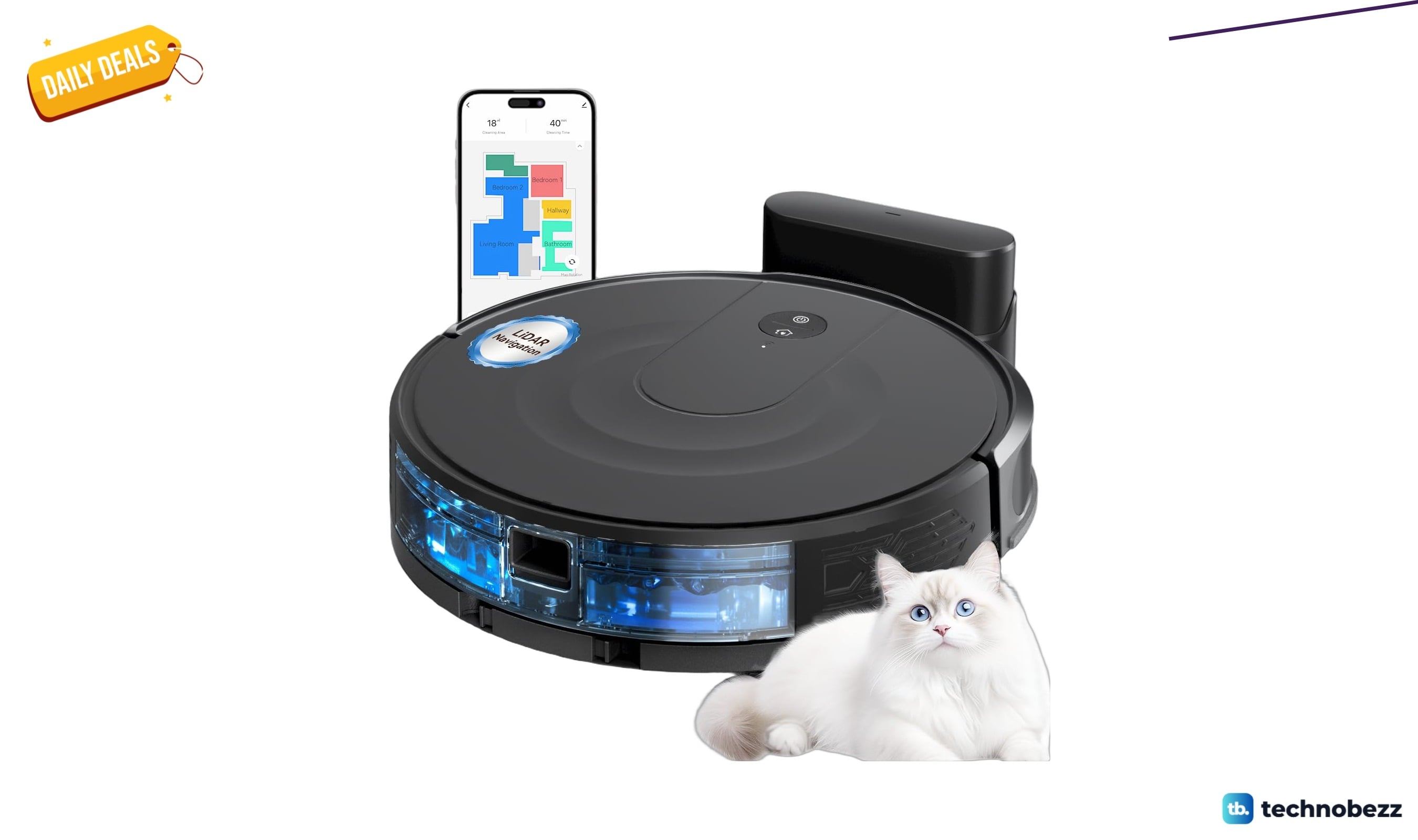 Kewbily Robot Vacuum Mop Combo with LiDAR Navigation drops to $147.59