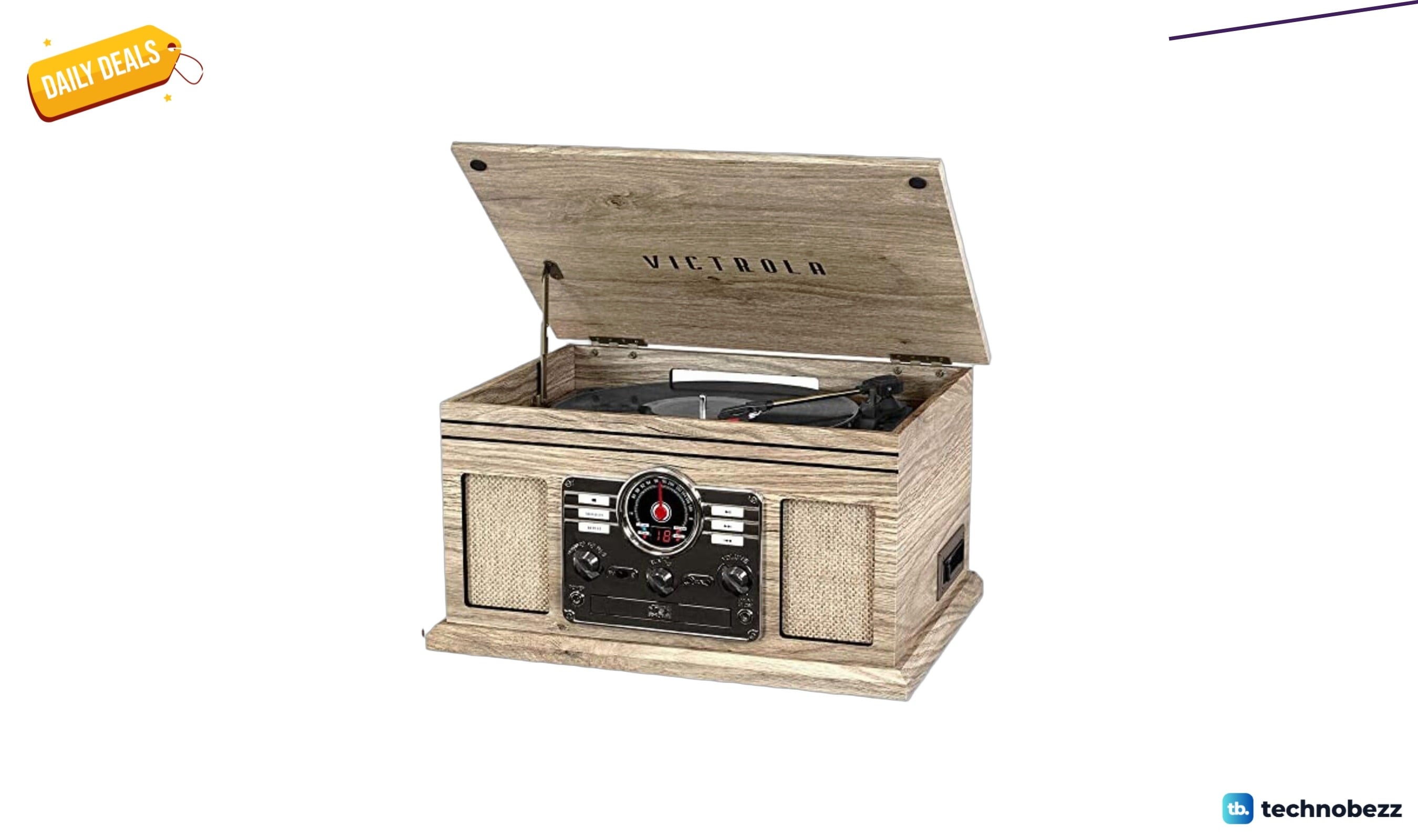 Victrola Quincy 6-in-1 Bluetooth Record Player drops to $120.53 on Amazon