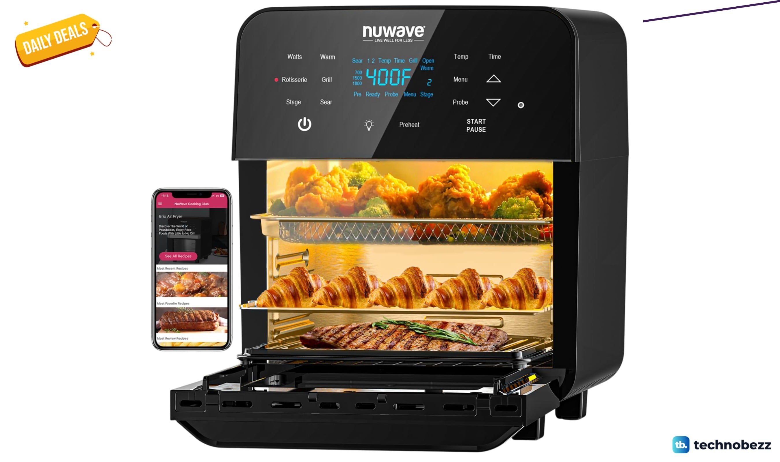 Nuwave Brio 15.5Qt Air Fryer Rotisserie Oven drops to $170.99 on Amazon