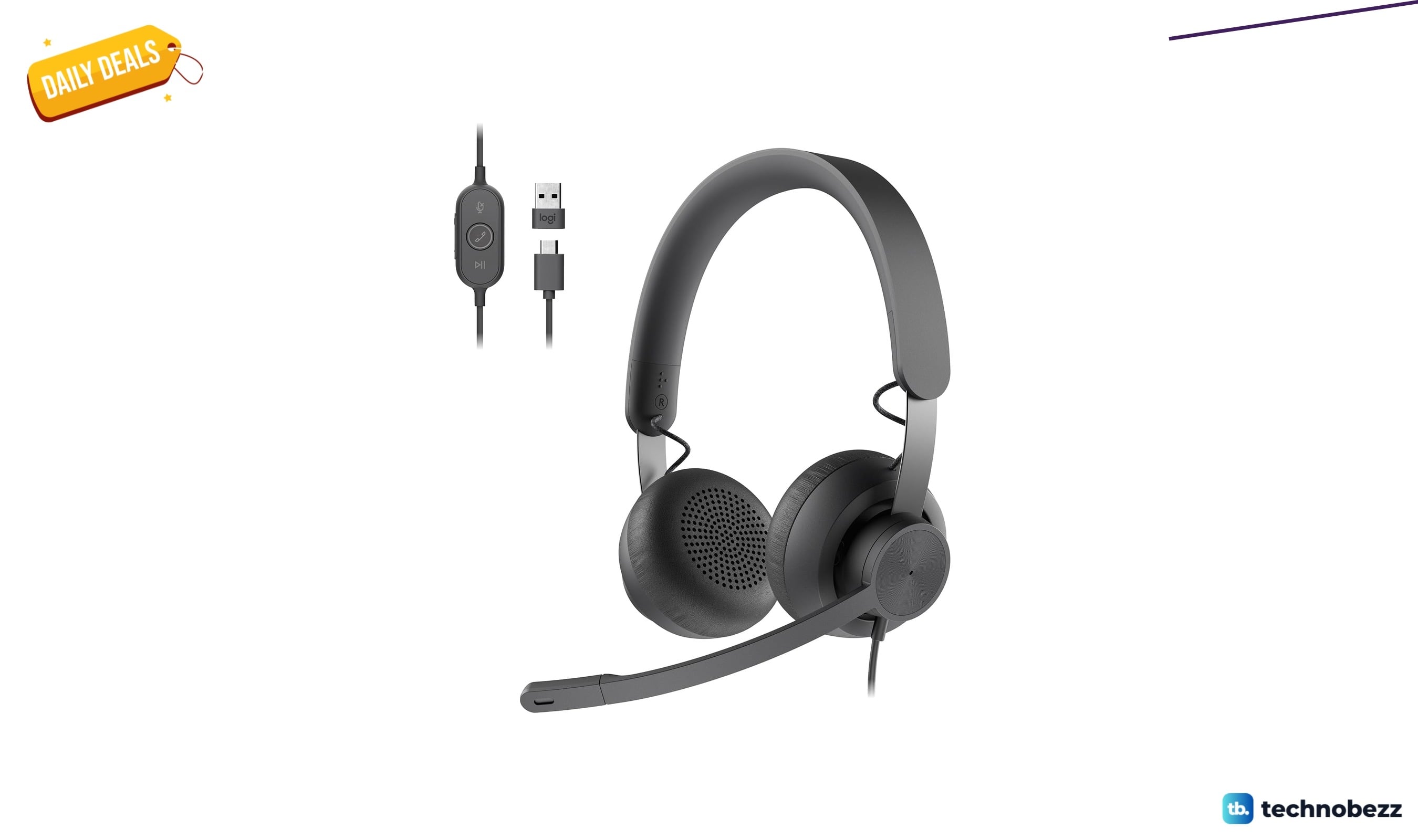 Logitech Zone 750 Wired On-Ear Headset drops to $99.99 from $139.99