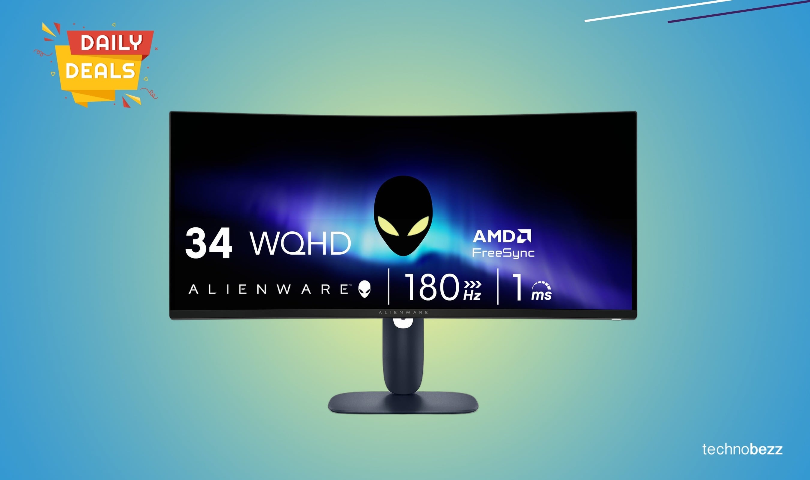 Alienware 34 Curved Gaming Monitor price drops to $299.99