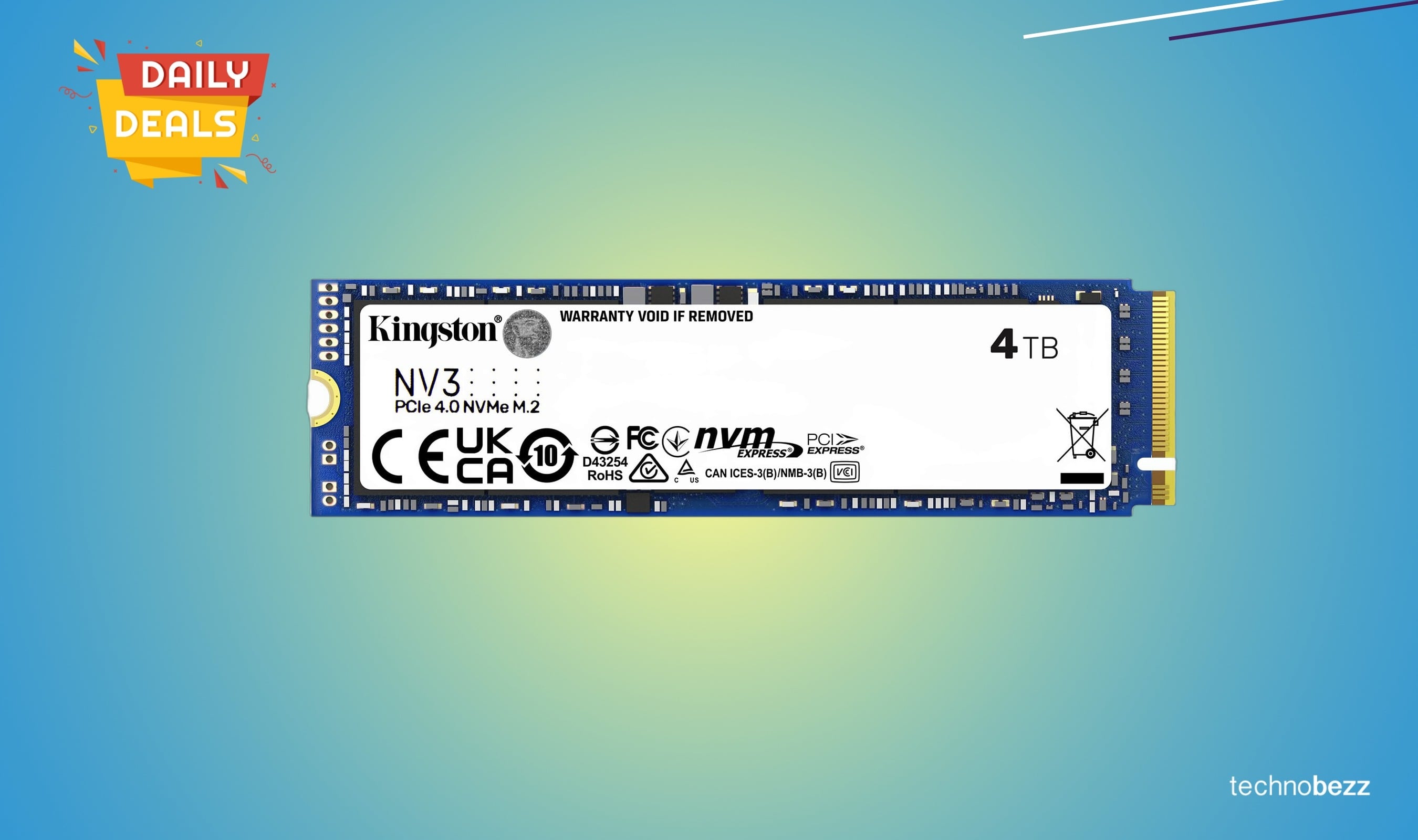Kingston NV3 4TB NVMe SSD drops to $589.90 from $688.36