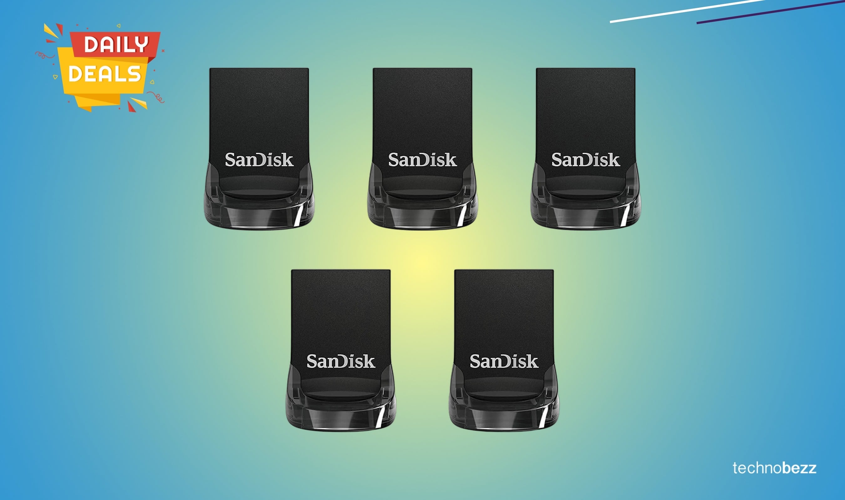 SanDisk 5-pack of 64GB Ultra Fit USB drives falls to $95.25