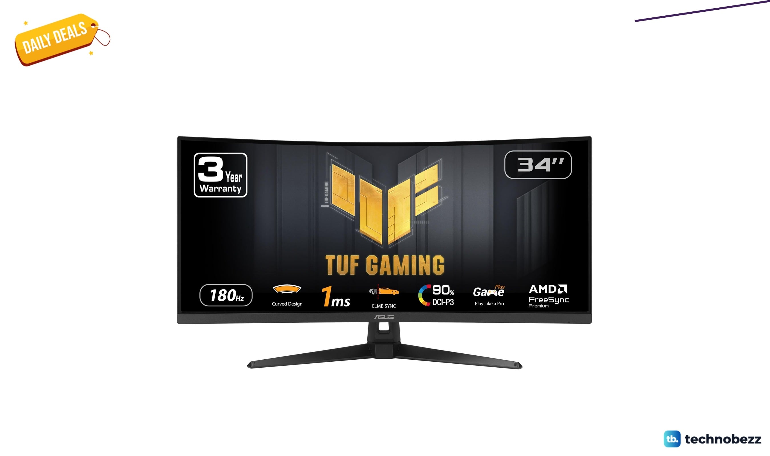 ASUS TUF Gaming 34 inch Ultra-Wide Curved Monitor drops to $236.55