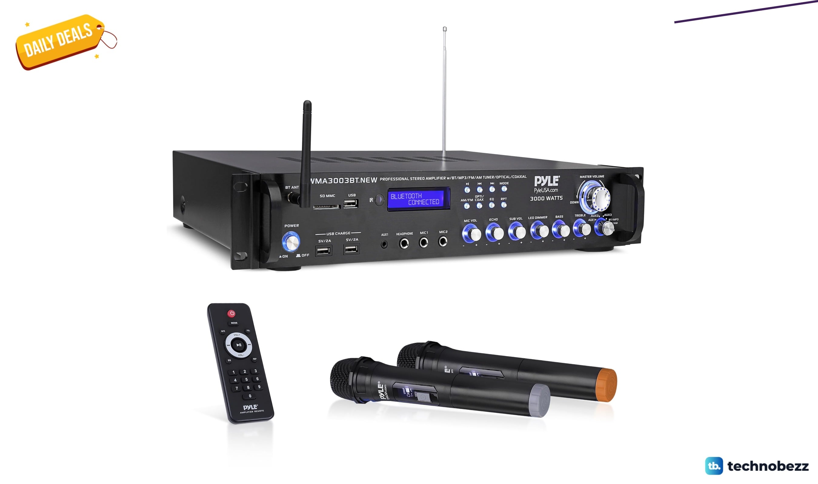Pyle Bluetooth Home Audio Power Amplifier -4 now $136.99, down from $180.99