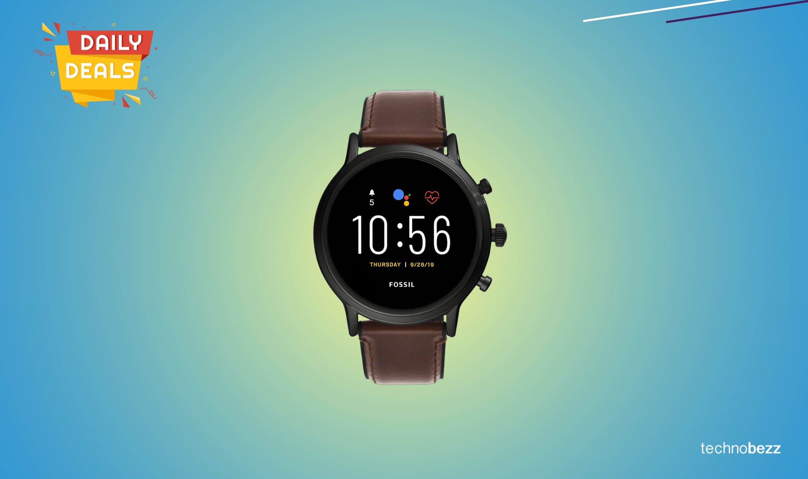 Fossil 44mm Gen 5 Carlyle smartwatch drops to $236