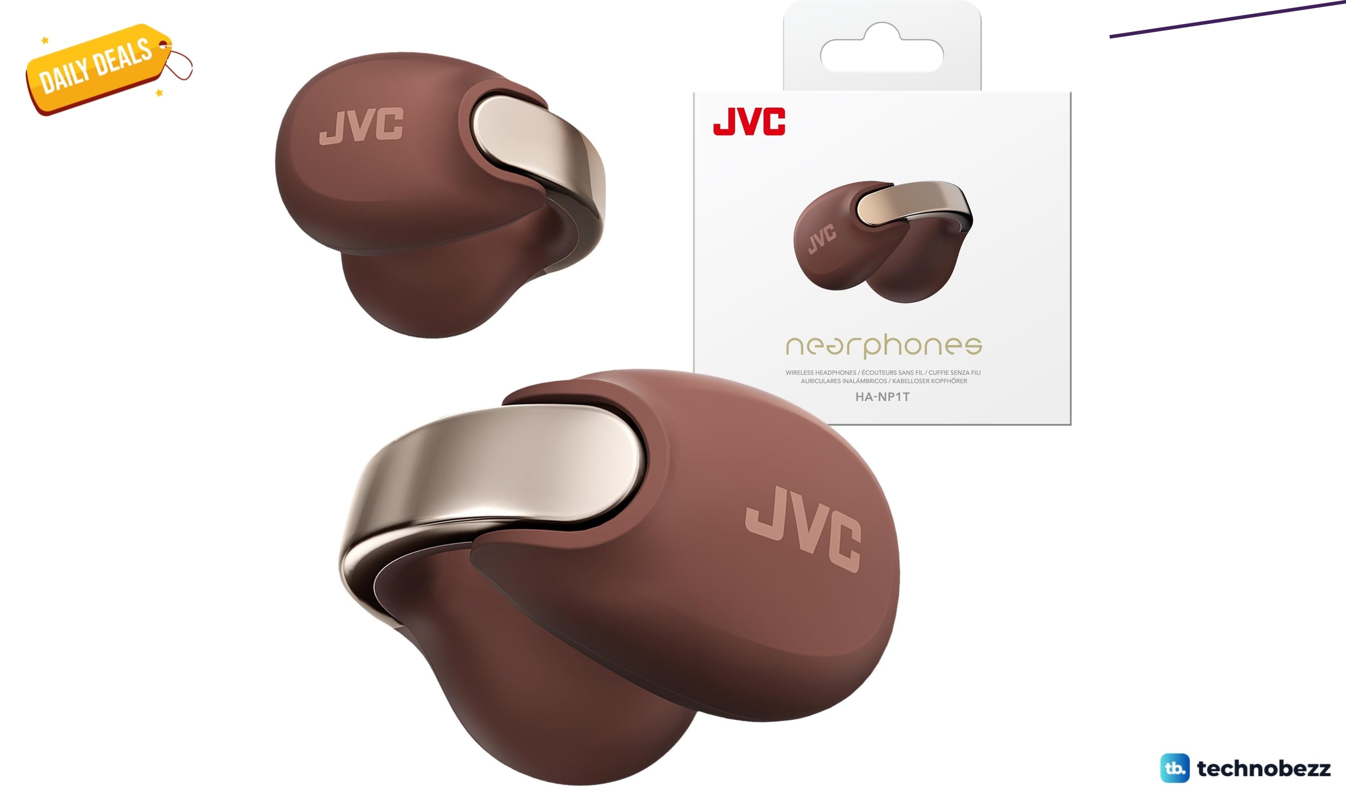 JVC Nearphones Open Ear True Wireless Headphones on sale for $99.99