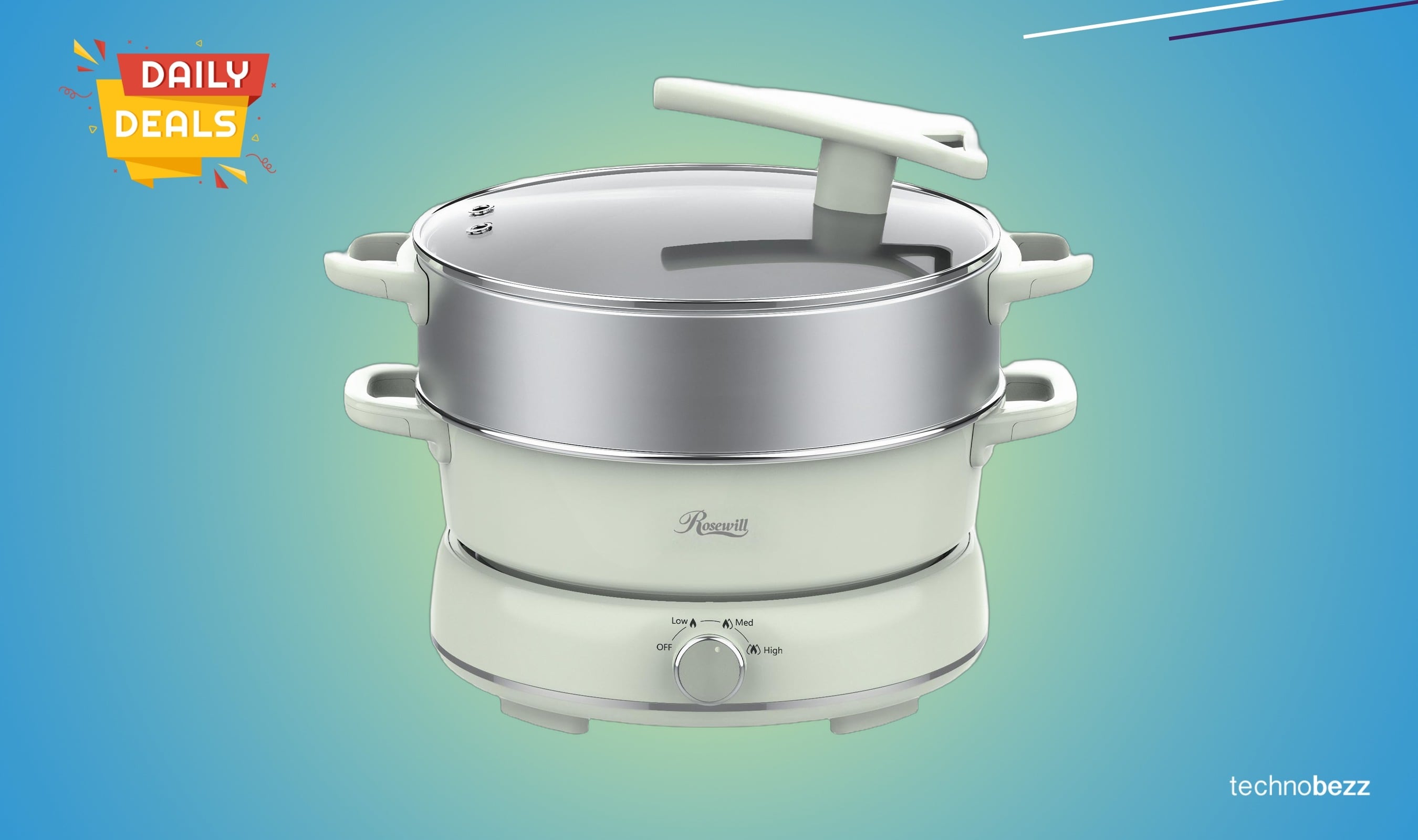 Rosewill 12.7 QT Electric Hot Pot Slow drops to $49.22