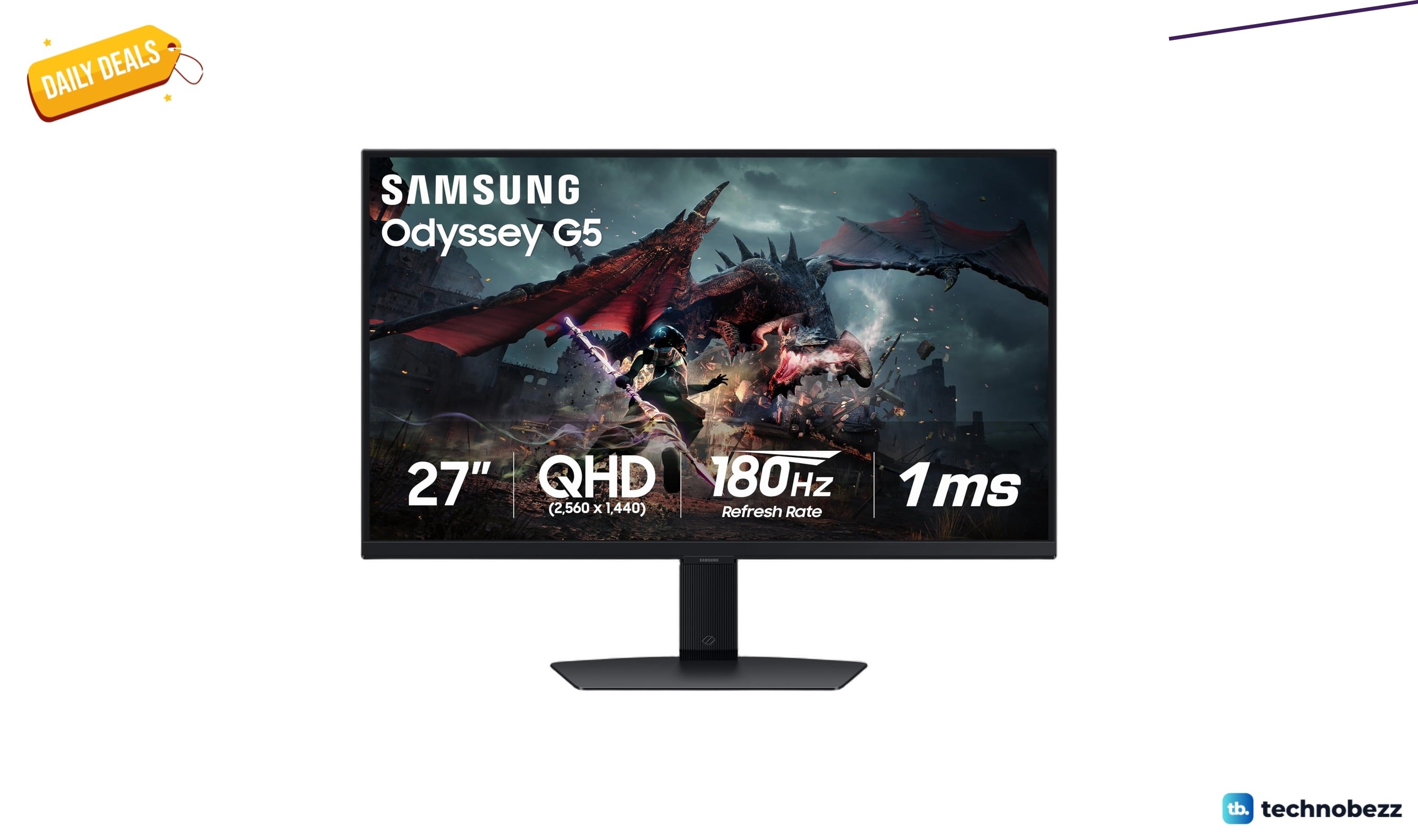 SAMSUNG Odyssey G50D QHD Fast IPS G-Sync monitor drops to $243