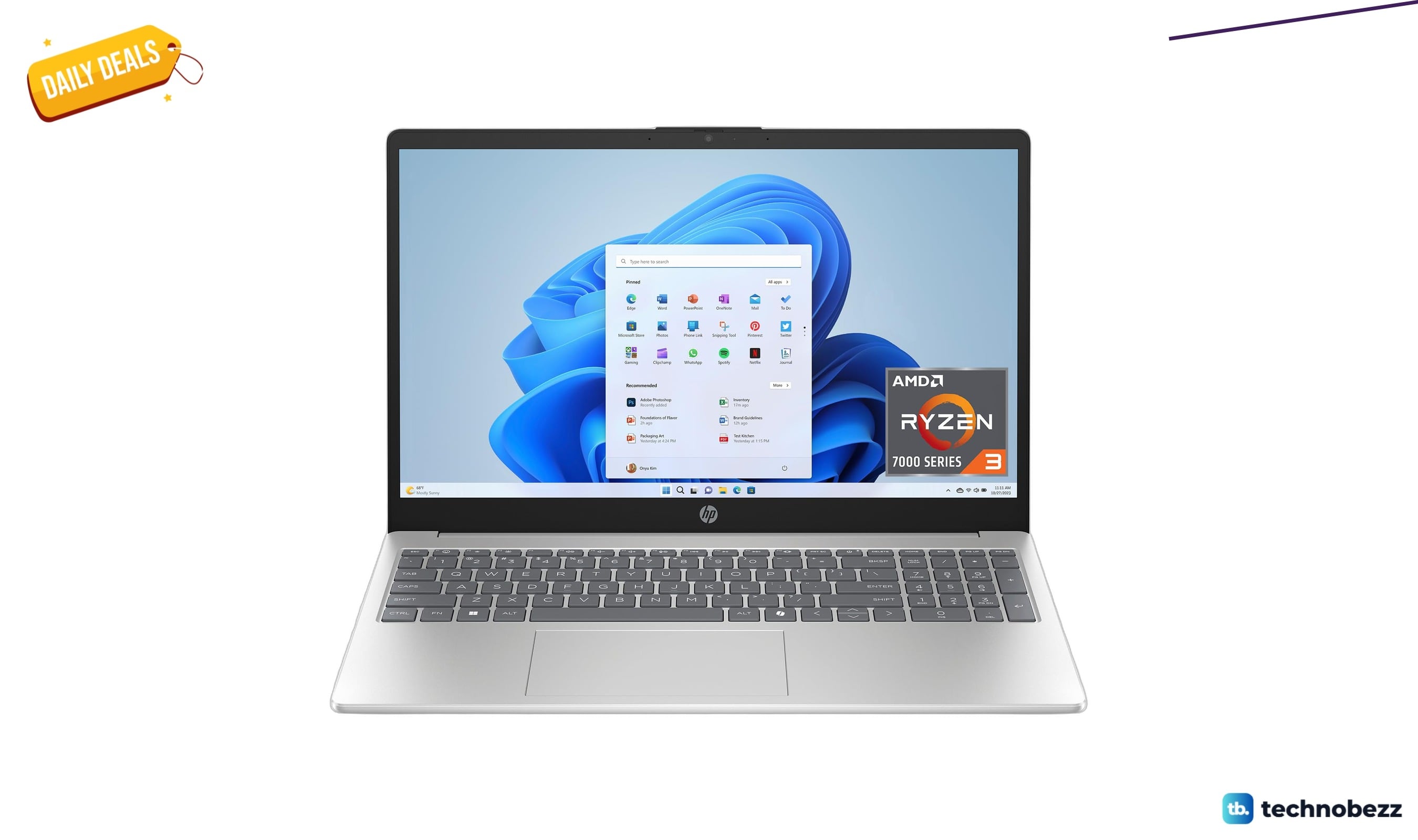 HP 15.6 Laptop with FHD Display and AMD Ryzen drops to $381.74