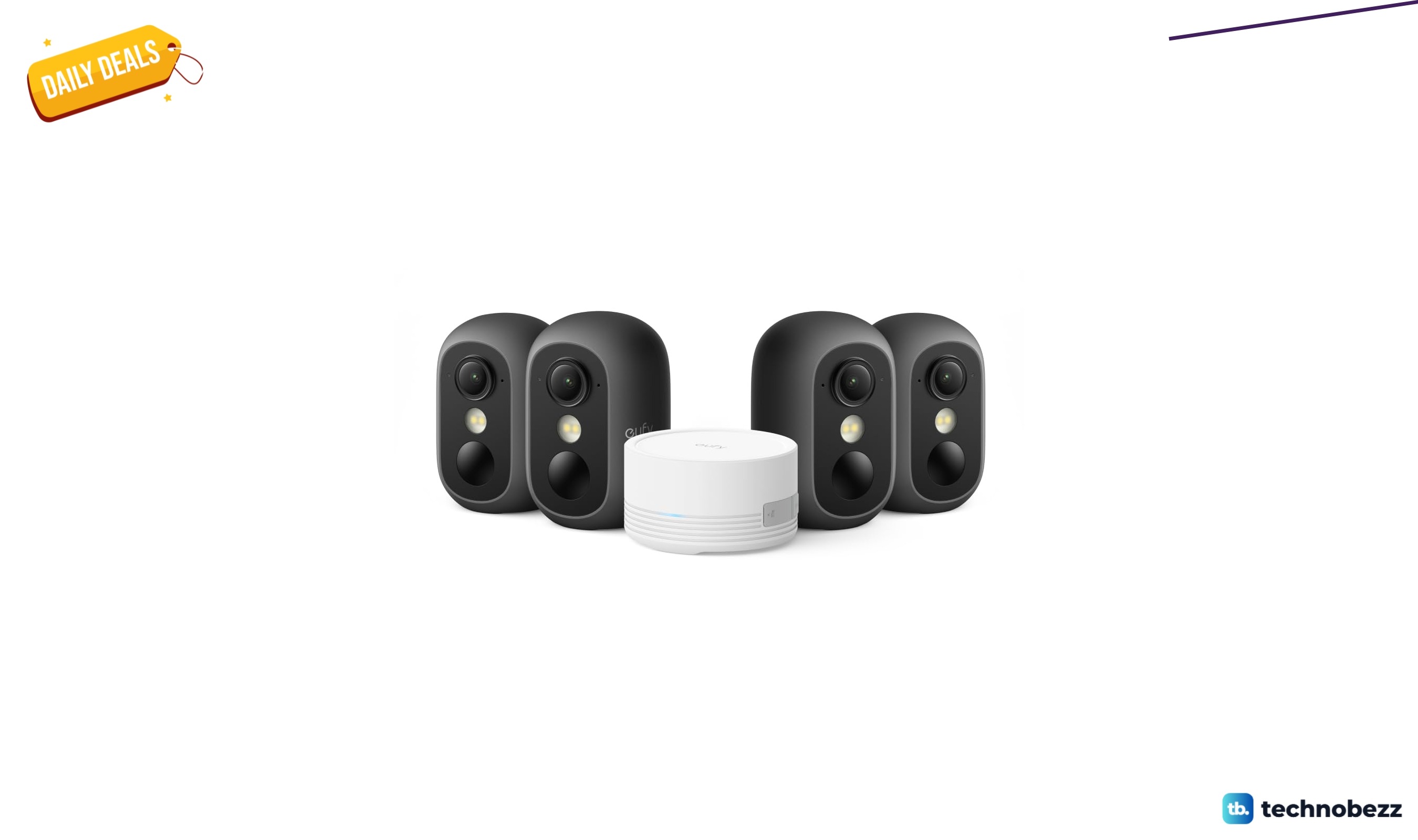 eufy Security eufyCam C35 4-Cam Kit on sale for $189.98 during Prime Big Deal Days