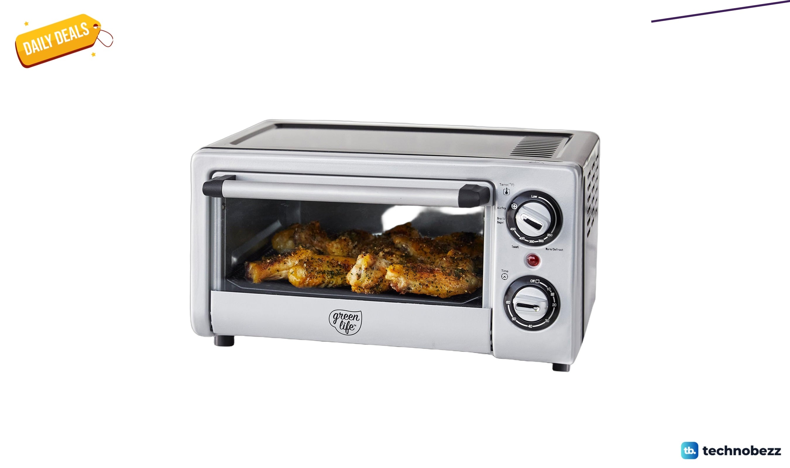 GreenLife Countertop Toaster Oven Air Fryer Stainless falls to $76.50 on Amazon