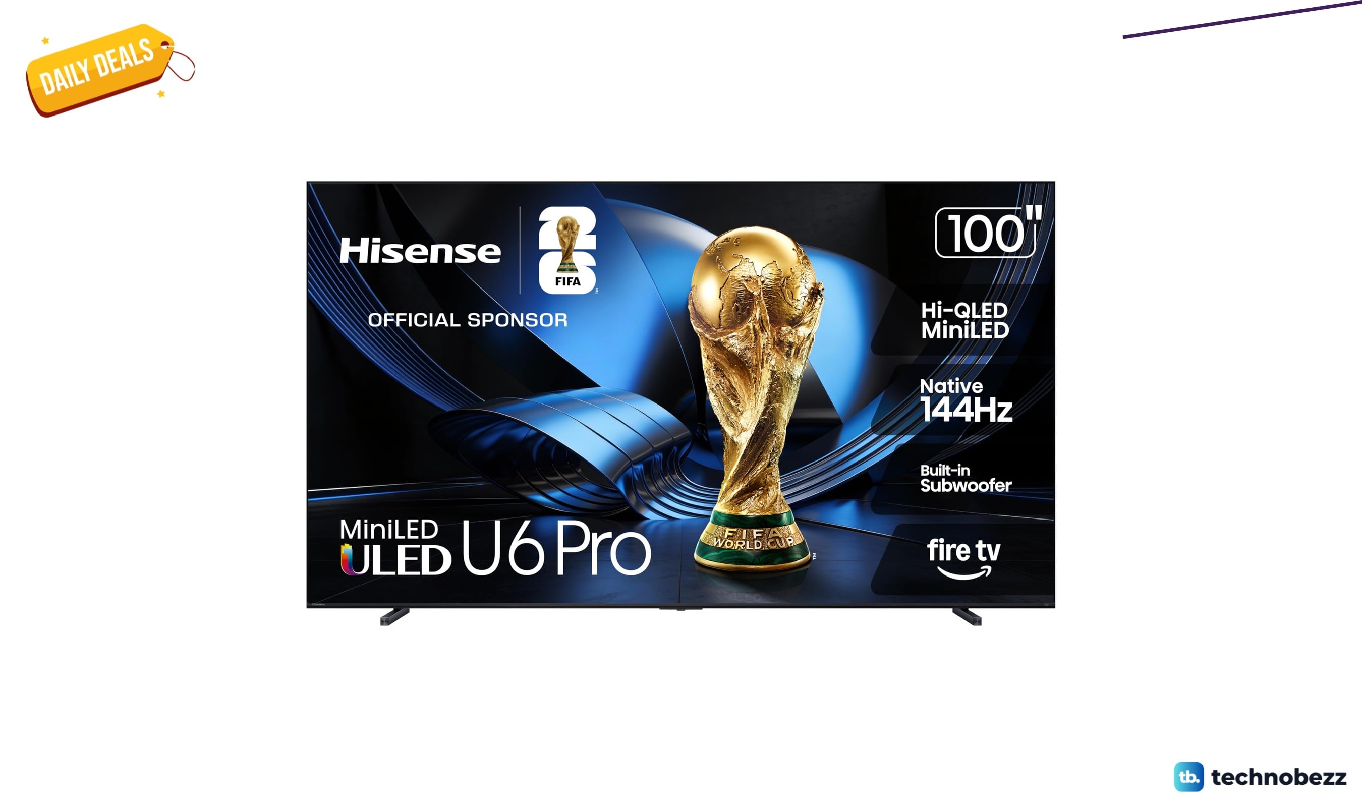 Hisense 100 inch U6 Pro Mini LED ULED 4K TV drops to $2299.99