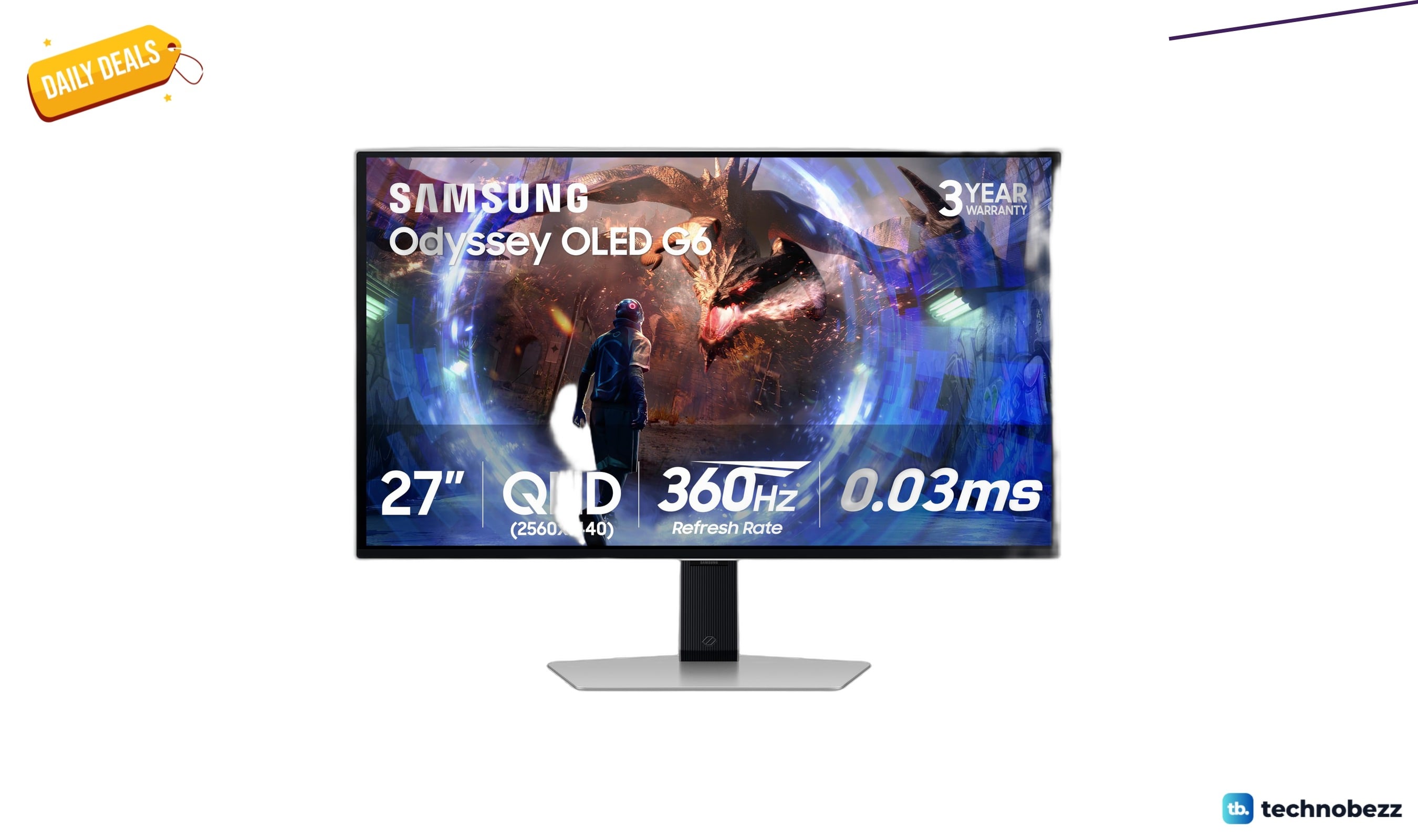 Samsung 27 inch Odyssey OLED G6 Gaming Monitor drops to $629.99