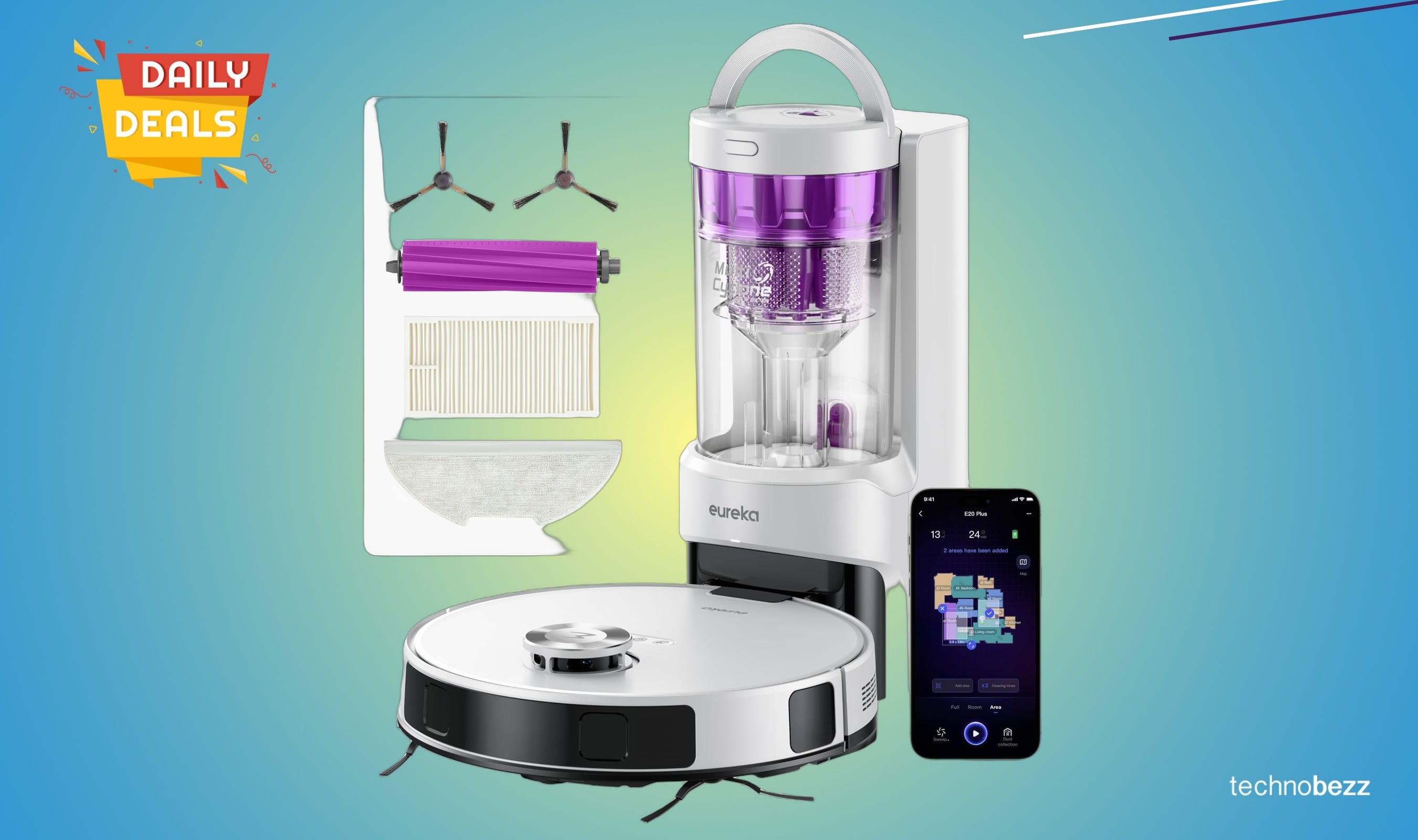 Eureka E20 Plus Robot Vacuum Mop Combo drops to $184.43