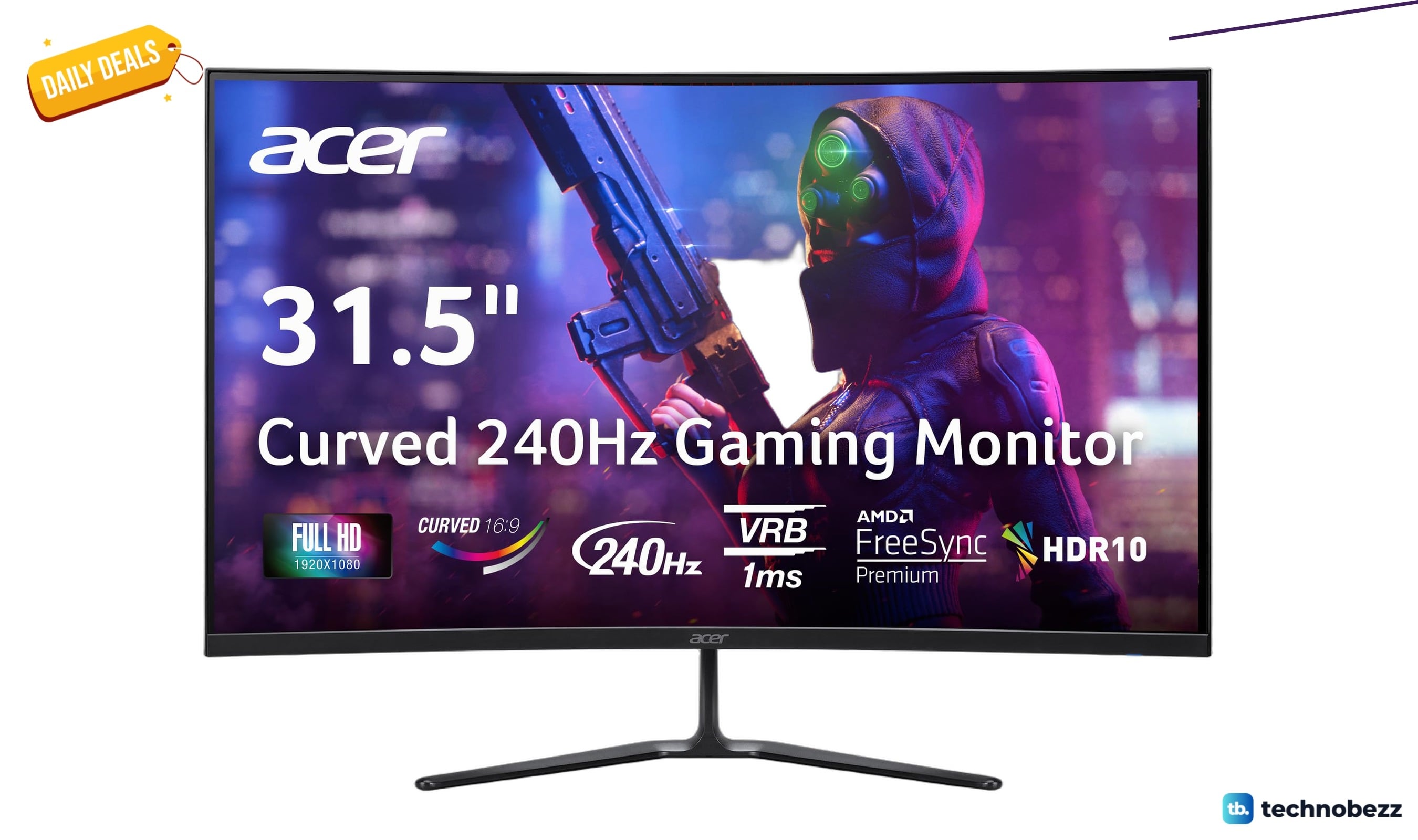 acer Nitro 31.5 Inch Gaming Monitor with 240Hz Drops to $185.84