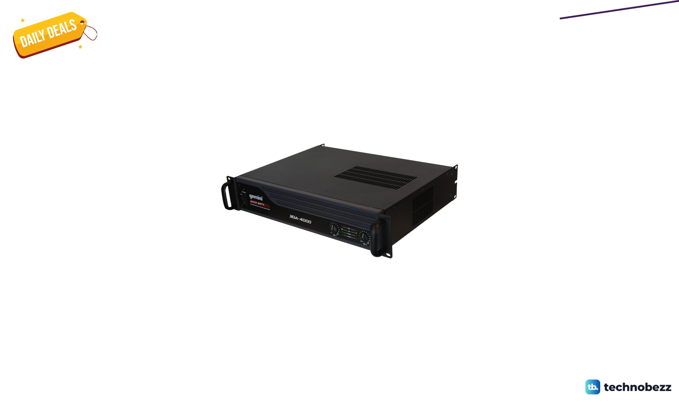 Gemini Professional 4000W 2-Channel Power Amplifier drops to $199