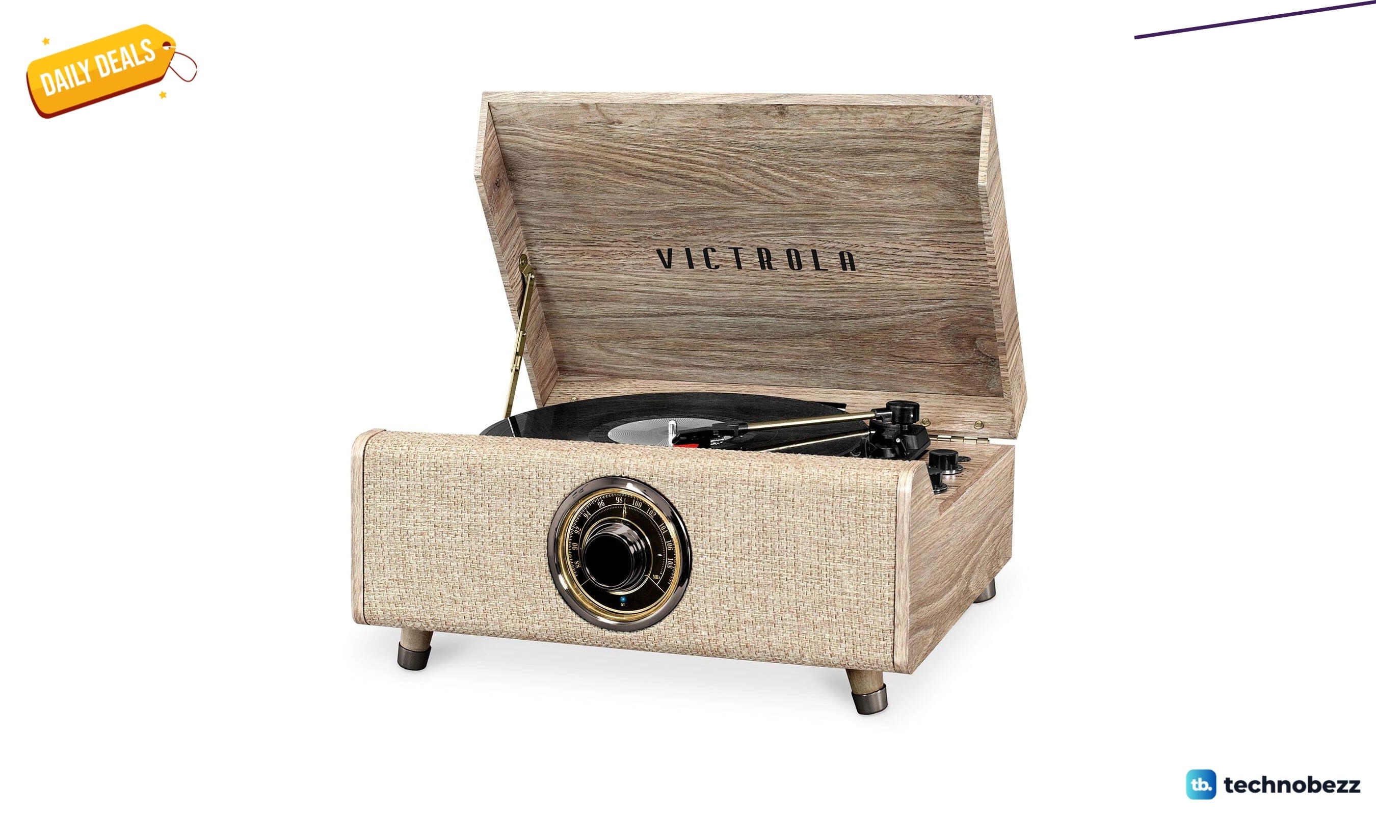 Victrola Highland 4-in-1 Bluetooth Record Player drops to $139.55