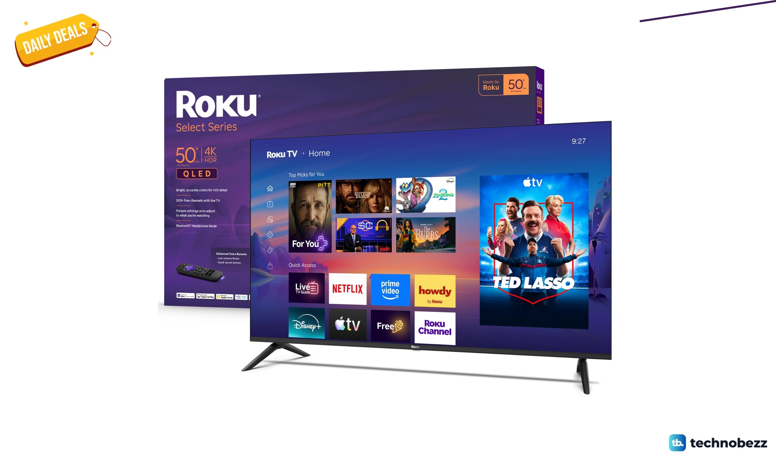 Roku 50-inch Select TV 2026-4K QLED TV slips to $199.99