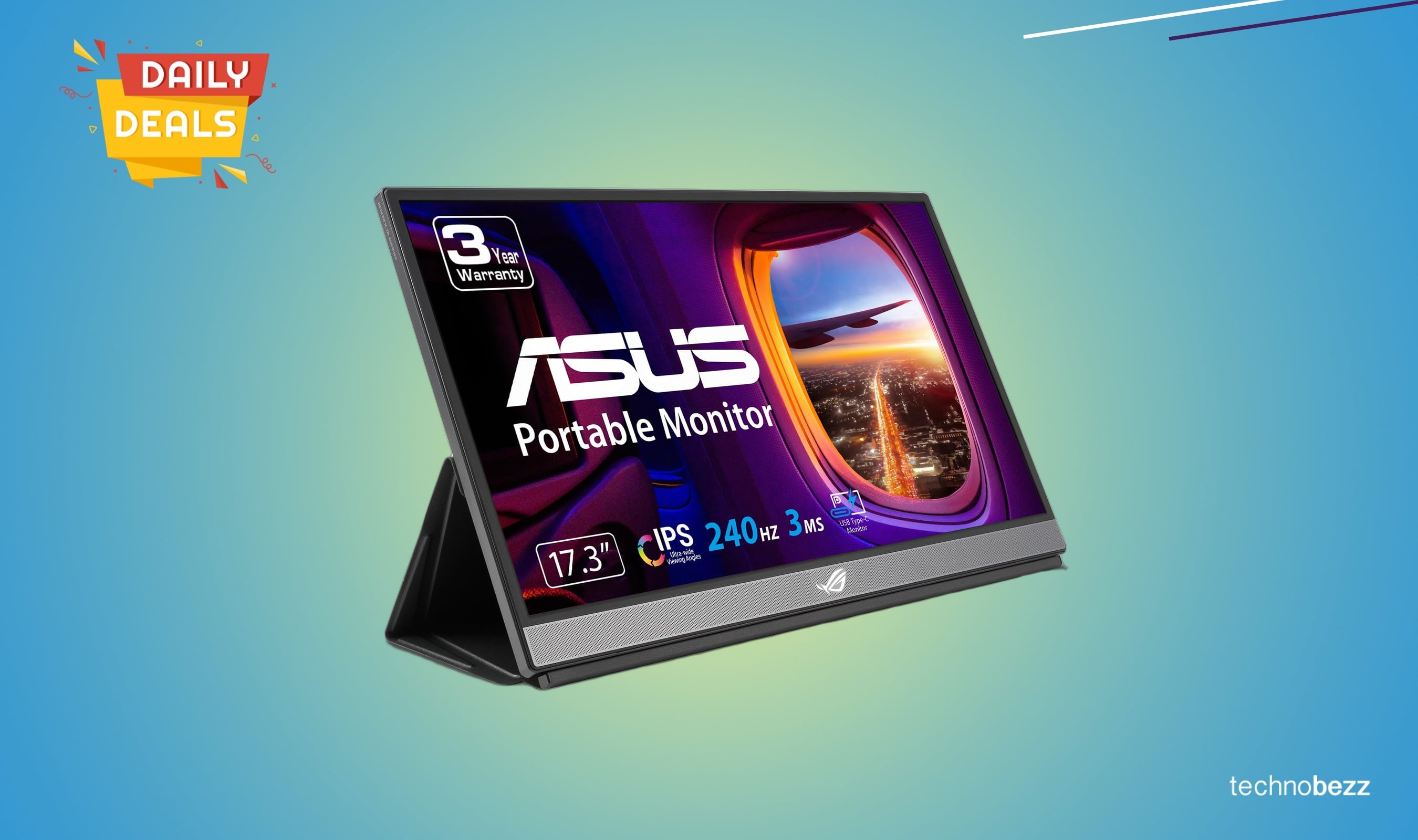 ASUS ROG Strix 17.3-inch portable gaming monitor drops to $329