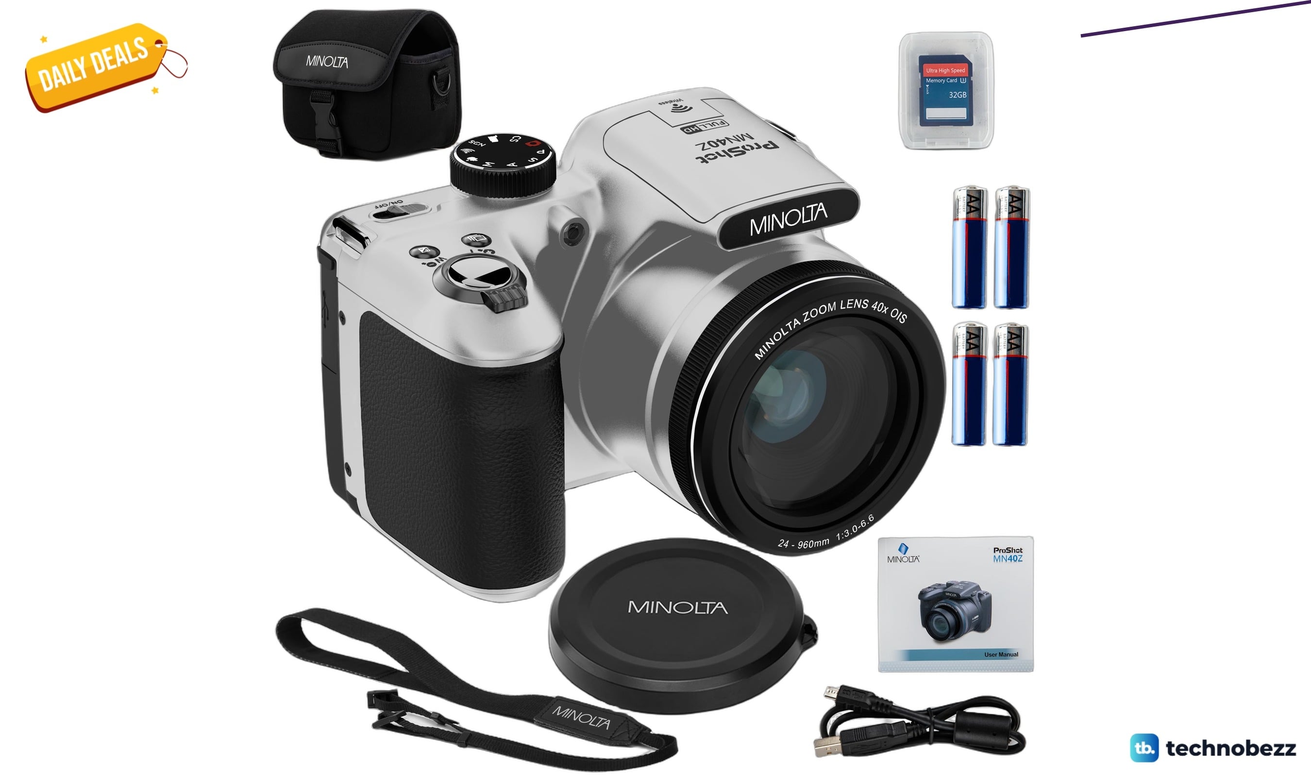 Minolta MN40Z 20MP Digital Camera with 40x Zoom drops to $269.99