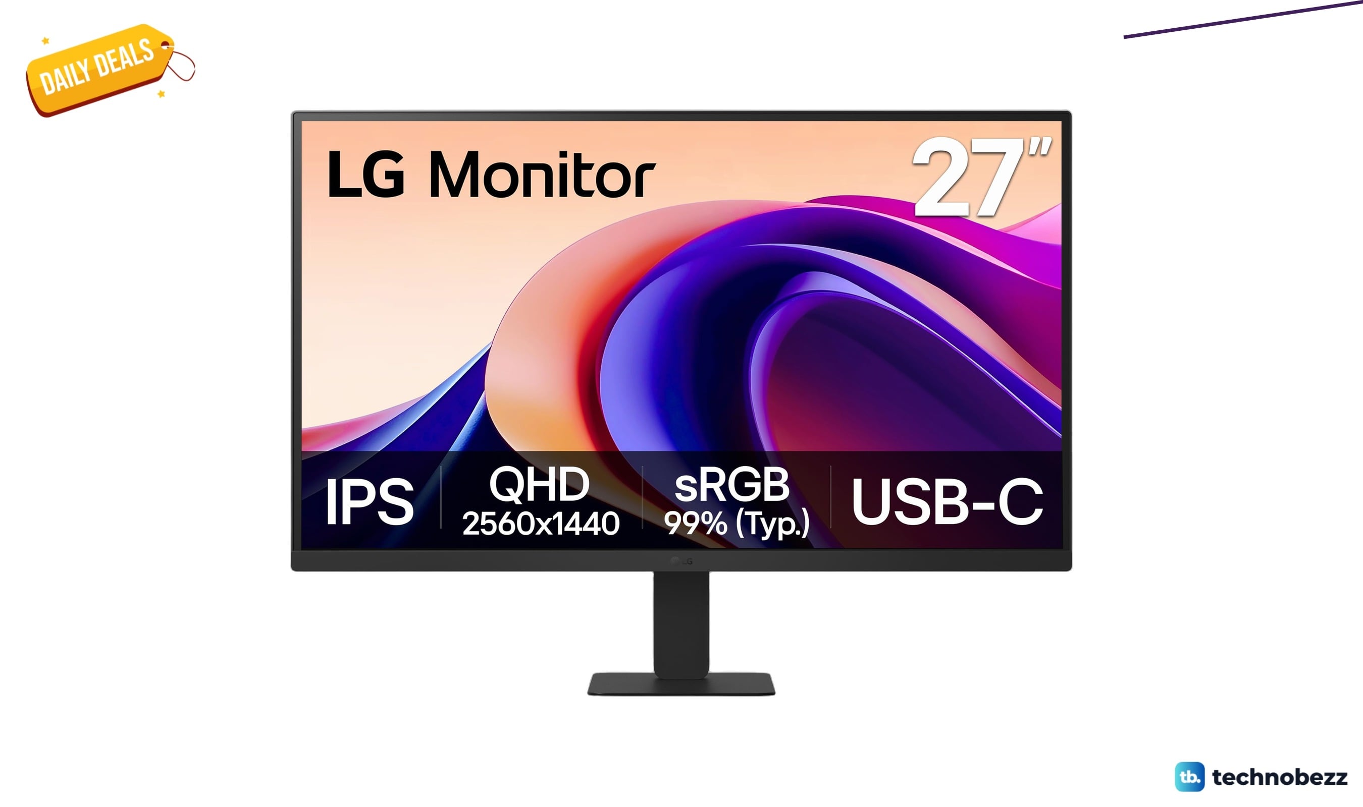 LG 27U631A-B QHD IPS Computer Monitor with 100Hz drops to $169.99