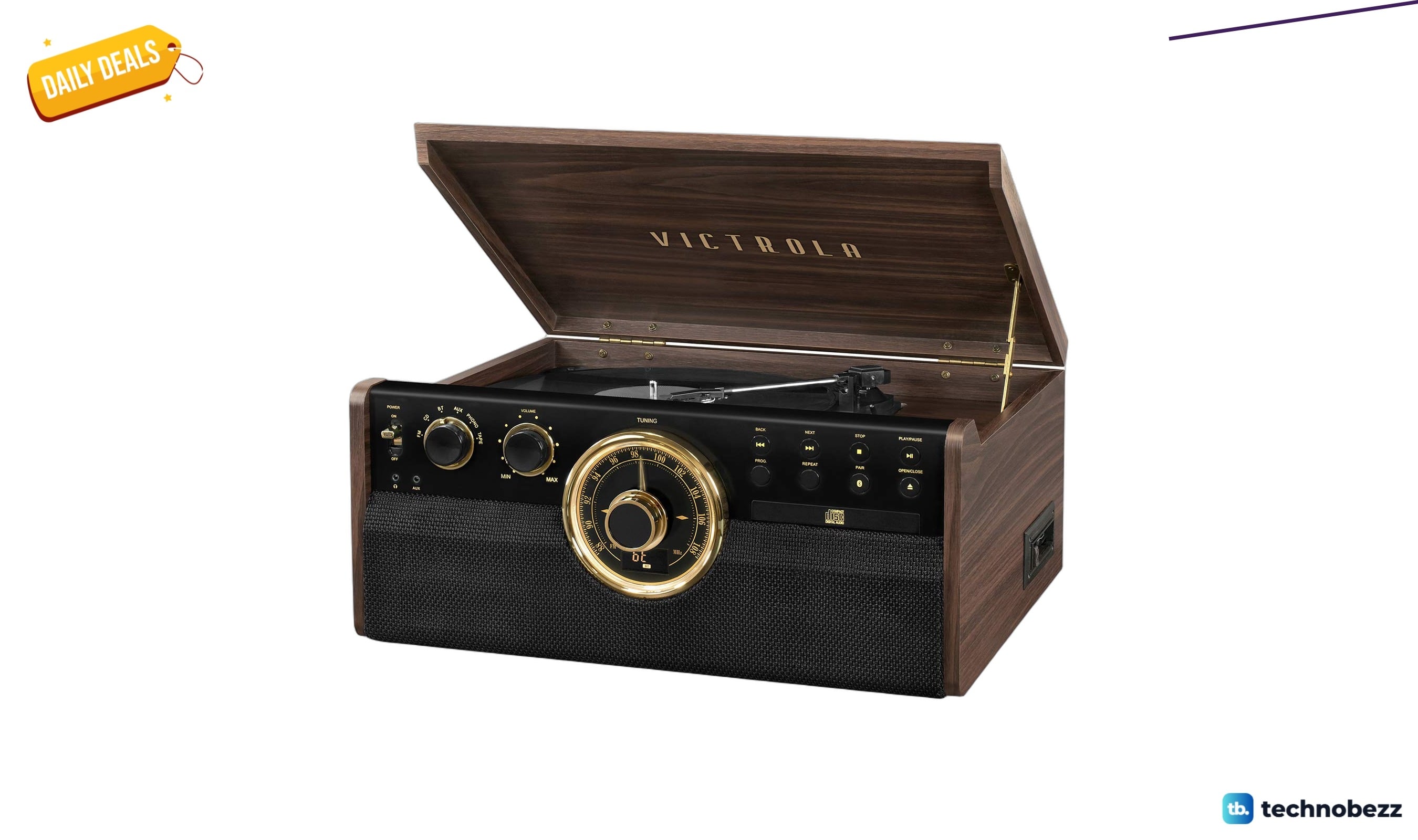 Victrola Empire Mid-Century 6-in-1 Turntable drops to $199.99 on Amazon
