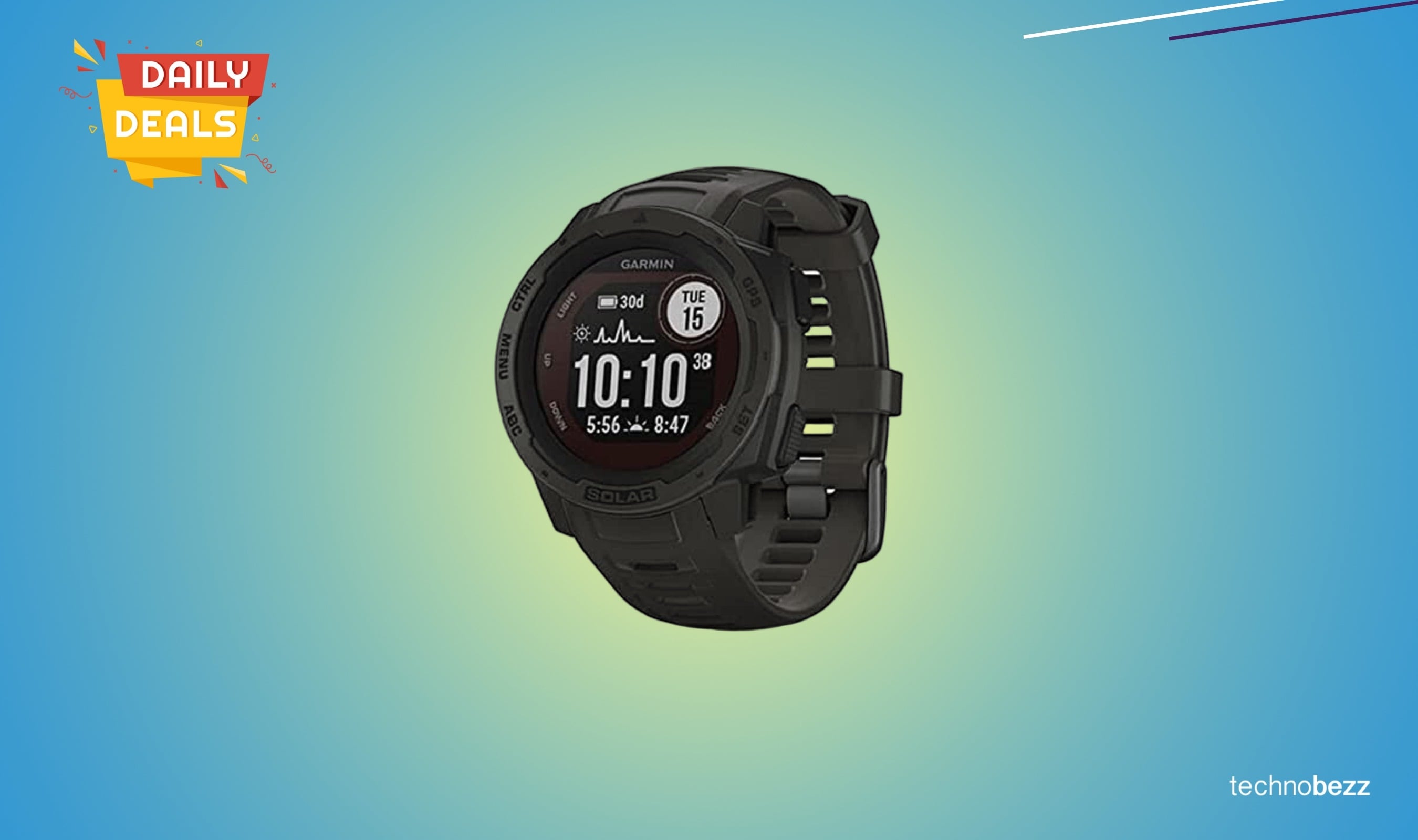 Garmin Instinct Solar rugged smartwatch drops to $279.97