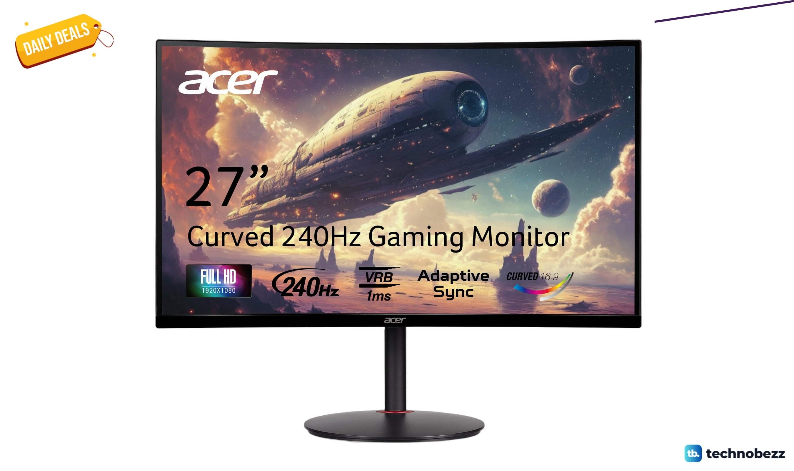 Acer Nitro XZ270 Xbmiipx 27-inch 1500R Curved monitor drops to $234.38