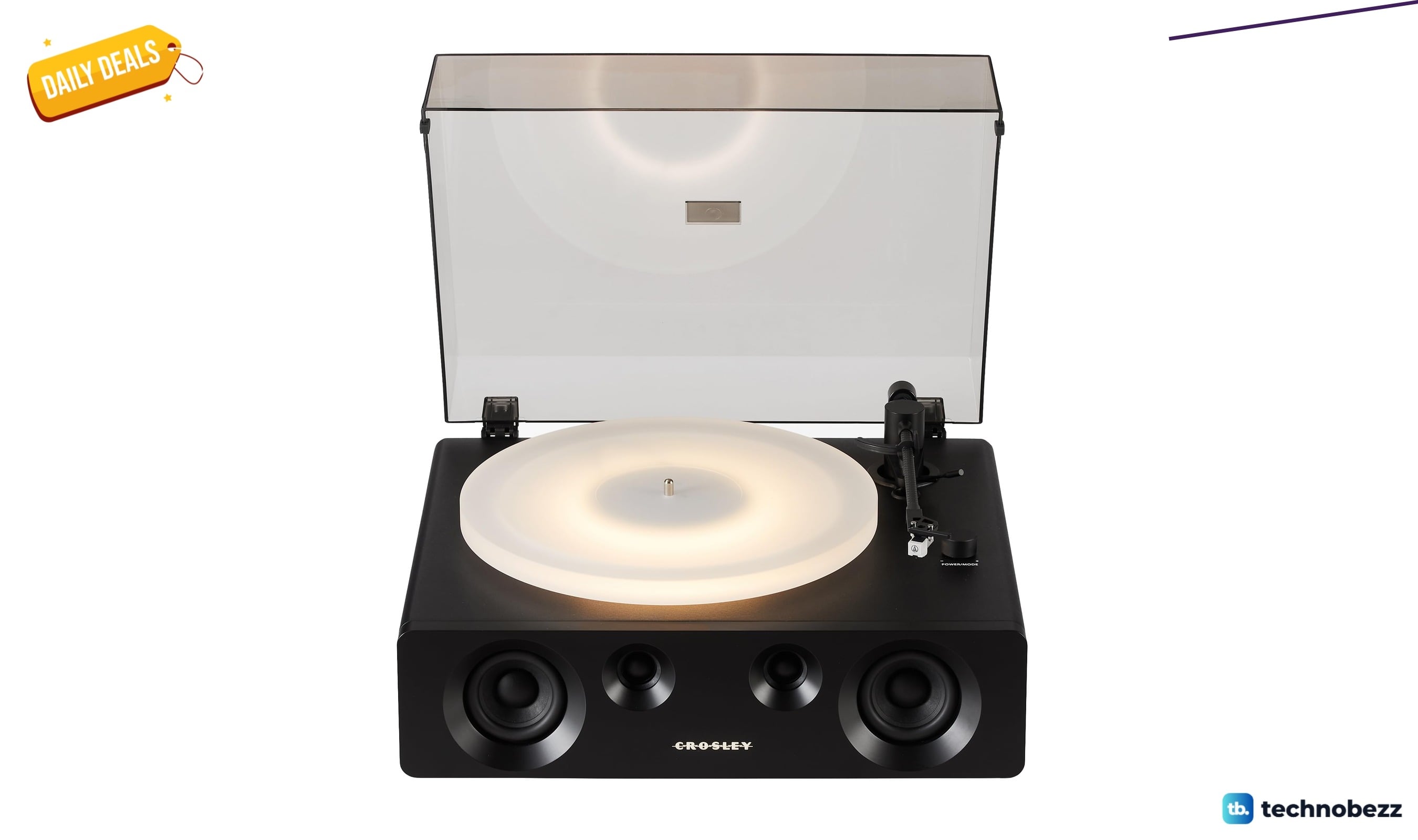 Crosley Luminate turntable with illuminated acrylic platter falls to $289.95
