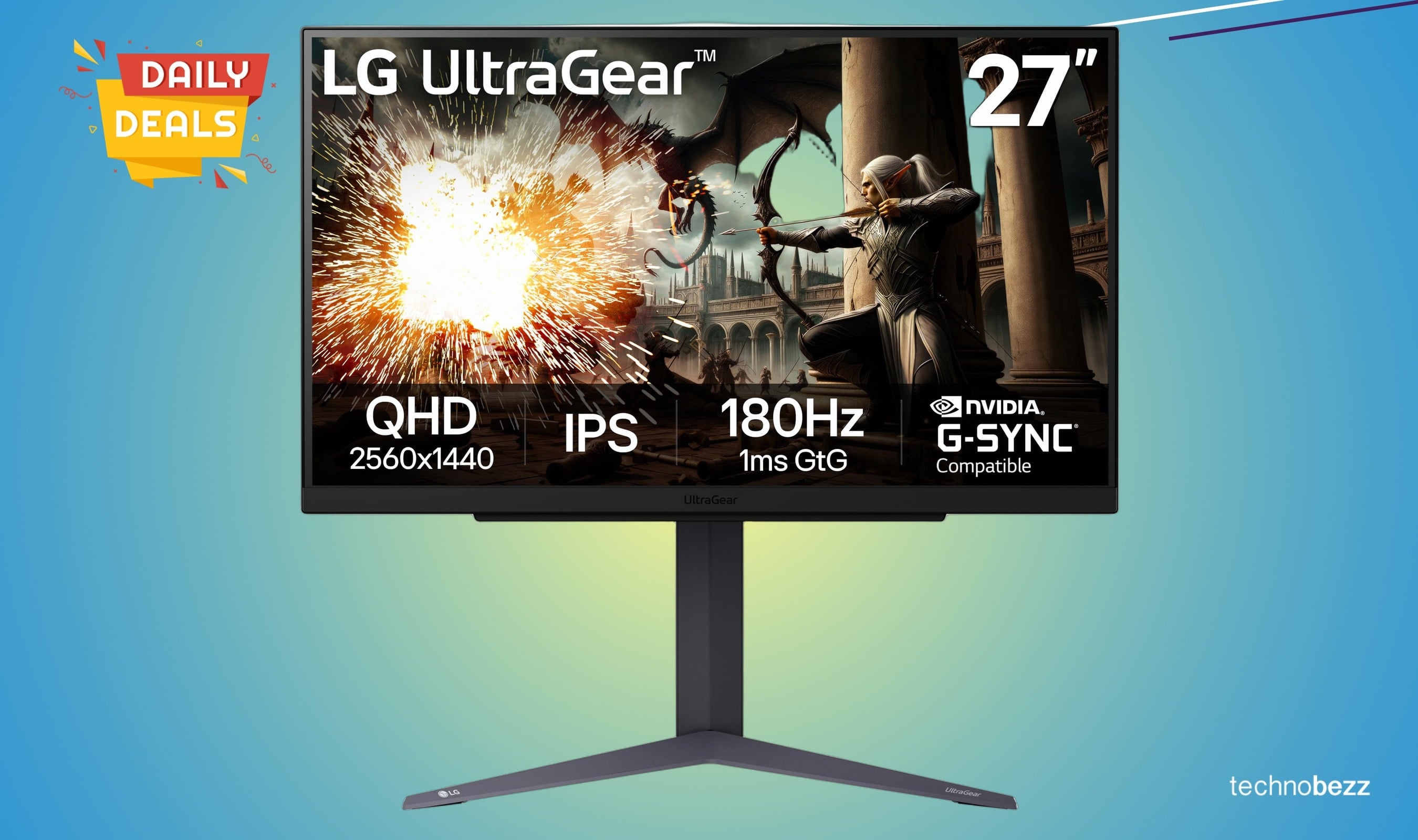 LG 27GS75Q-B Ultragear QHD Gaming Monitor drops to $189