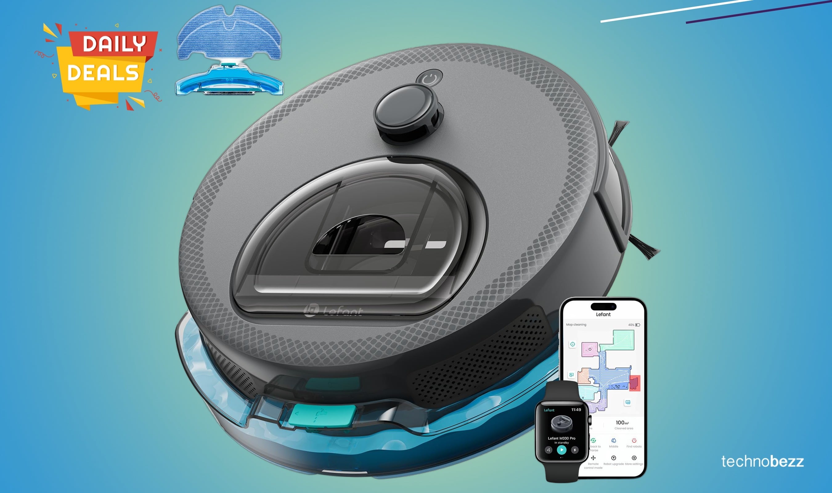 Lefant Robot Vacuum Mop with LiDAR Navigation drops to $109.99