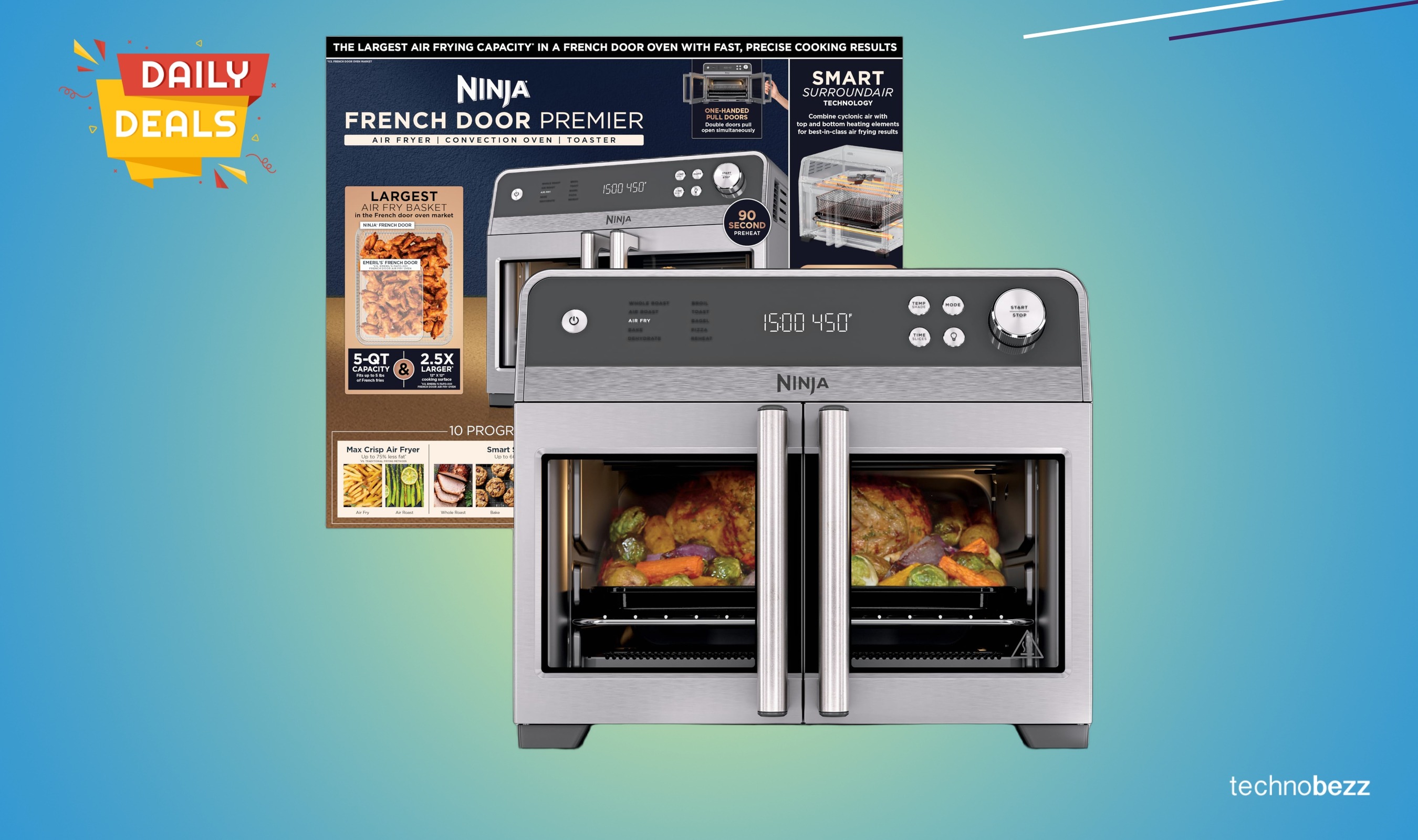 Ninja French Door Premier Air fry oven drops to $199.99