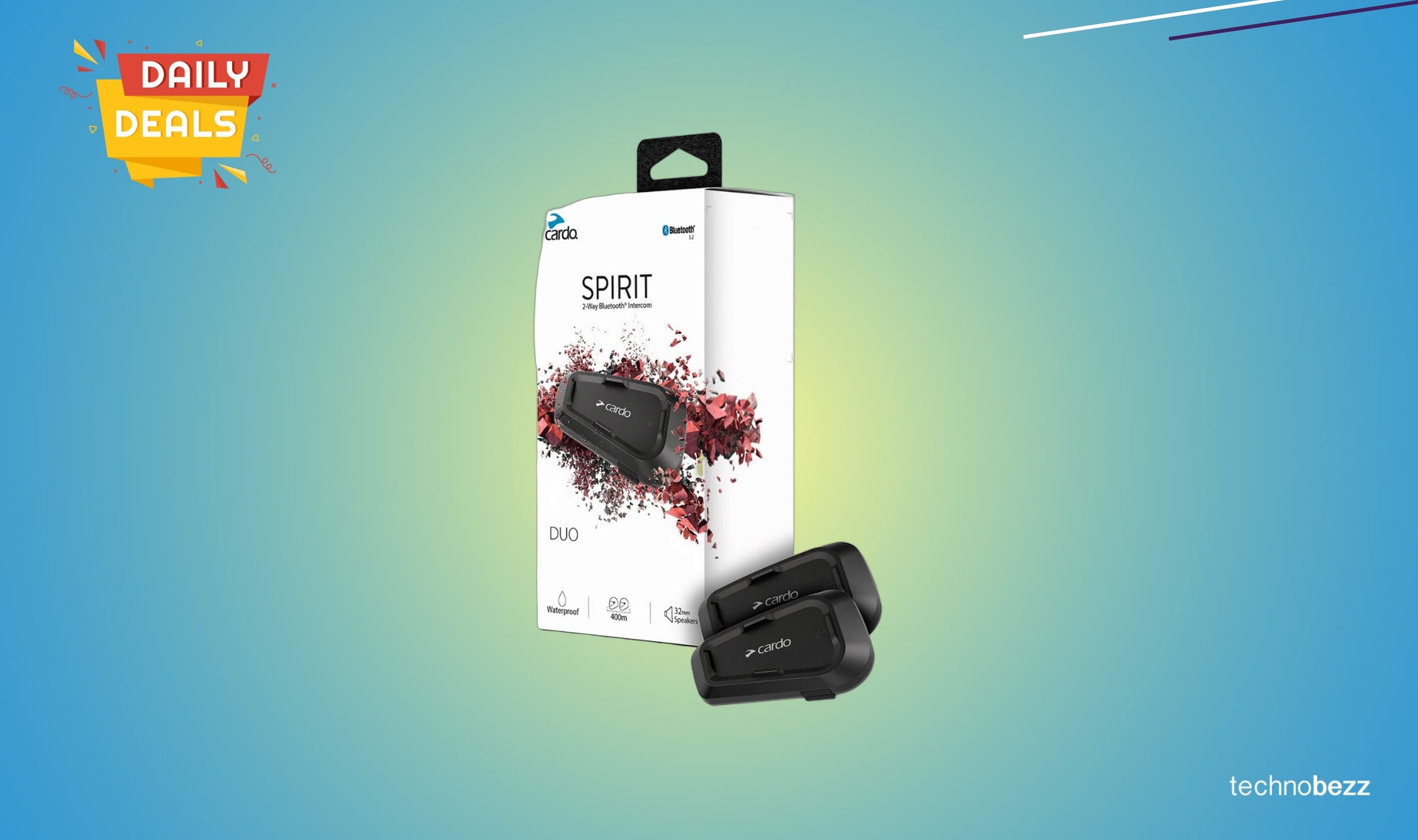 Cardo Systems Spirit Motorcycle Bluetooth Headset drops to $167.96