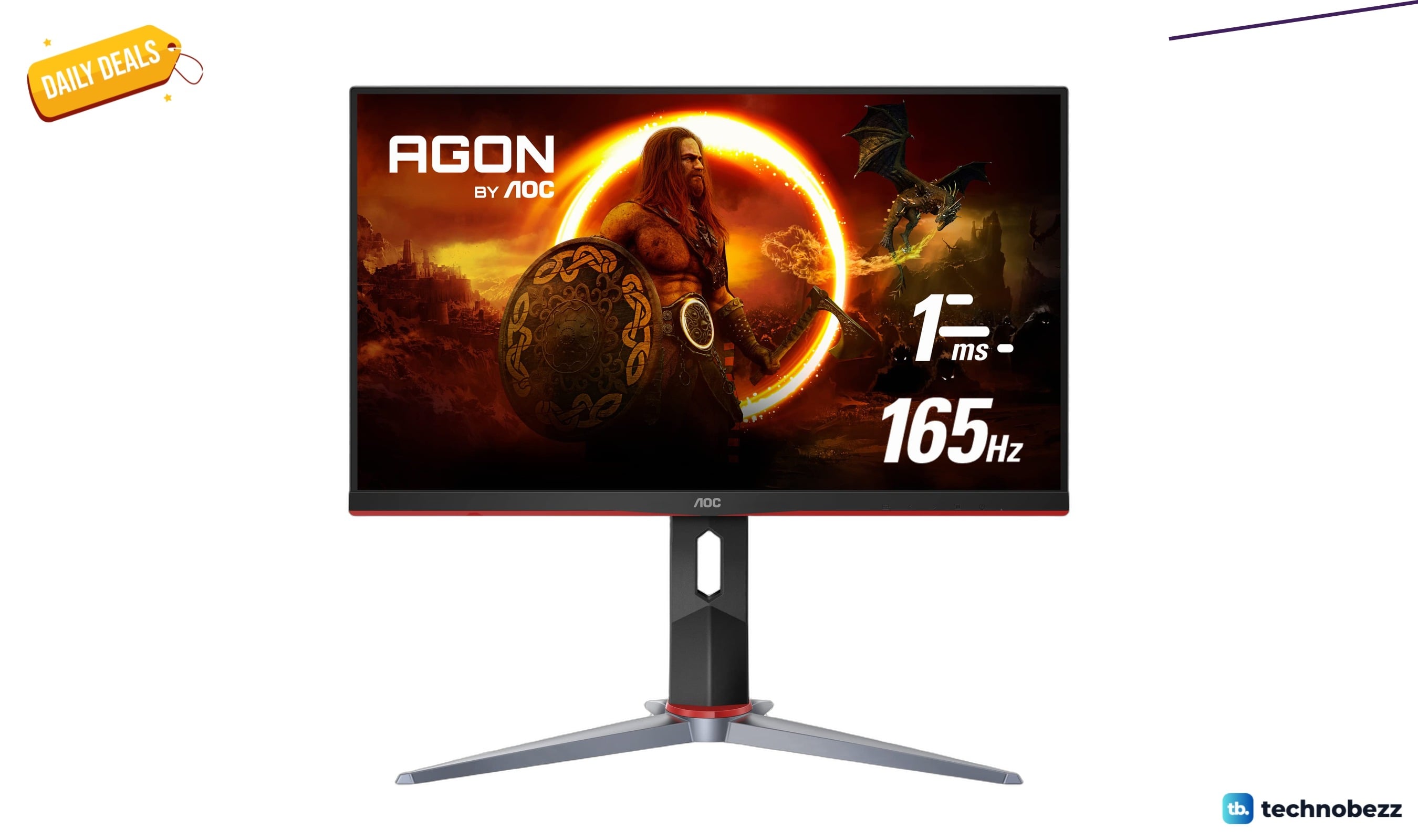 AOC Q27G2S 27 inch QHD 165Hz gaming monitor falls to $262.97