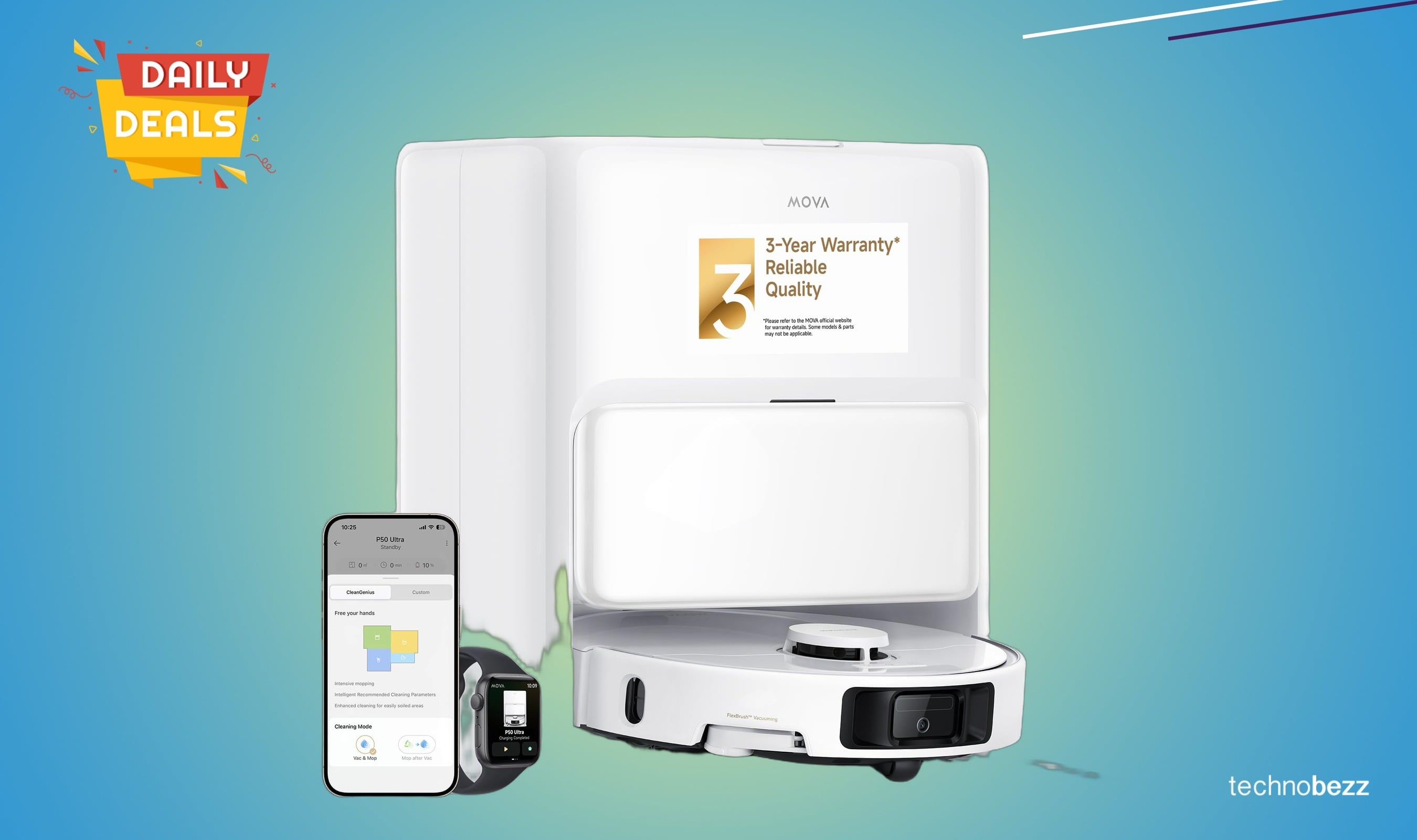 Mova P50 Ultra Robot Vacuum Cleaner drops to $599