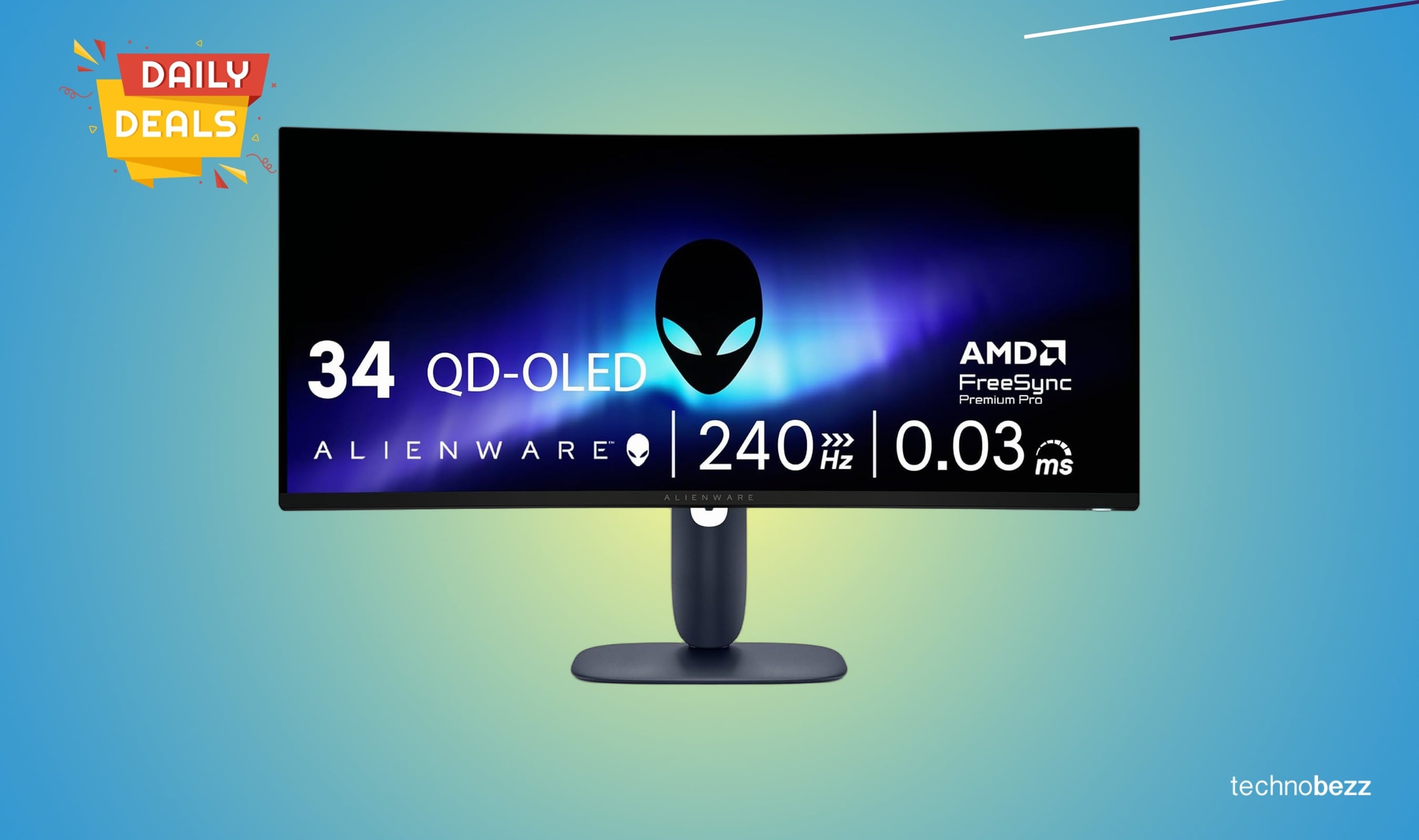 Alienware 34-inch QD-OLED gaming monitor now available for $799.99