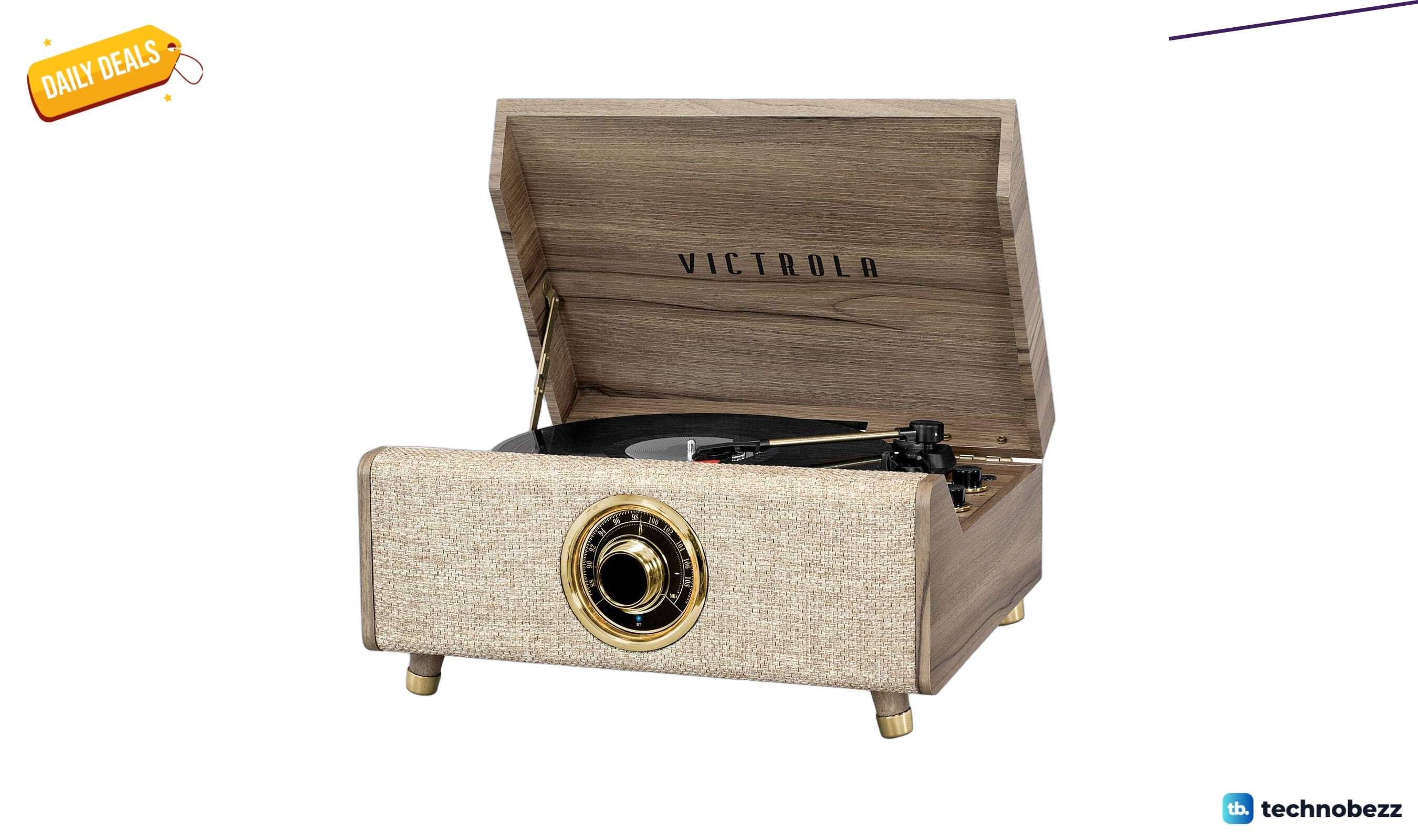 Victrola Highland 4-in-1 Bluetooth Record Player falls to $113.39 on Amazon