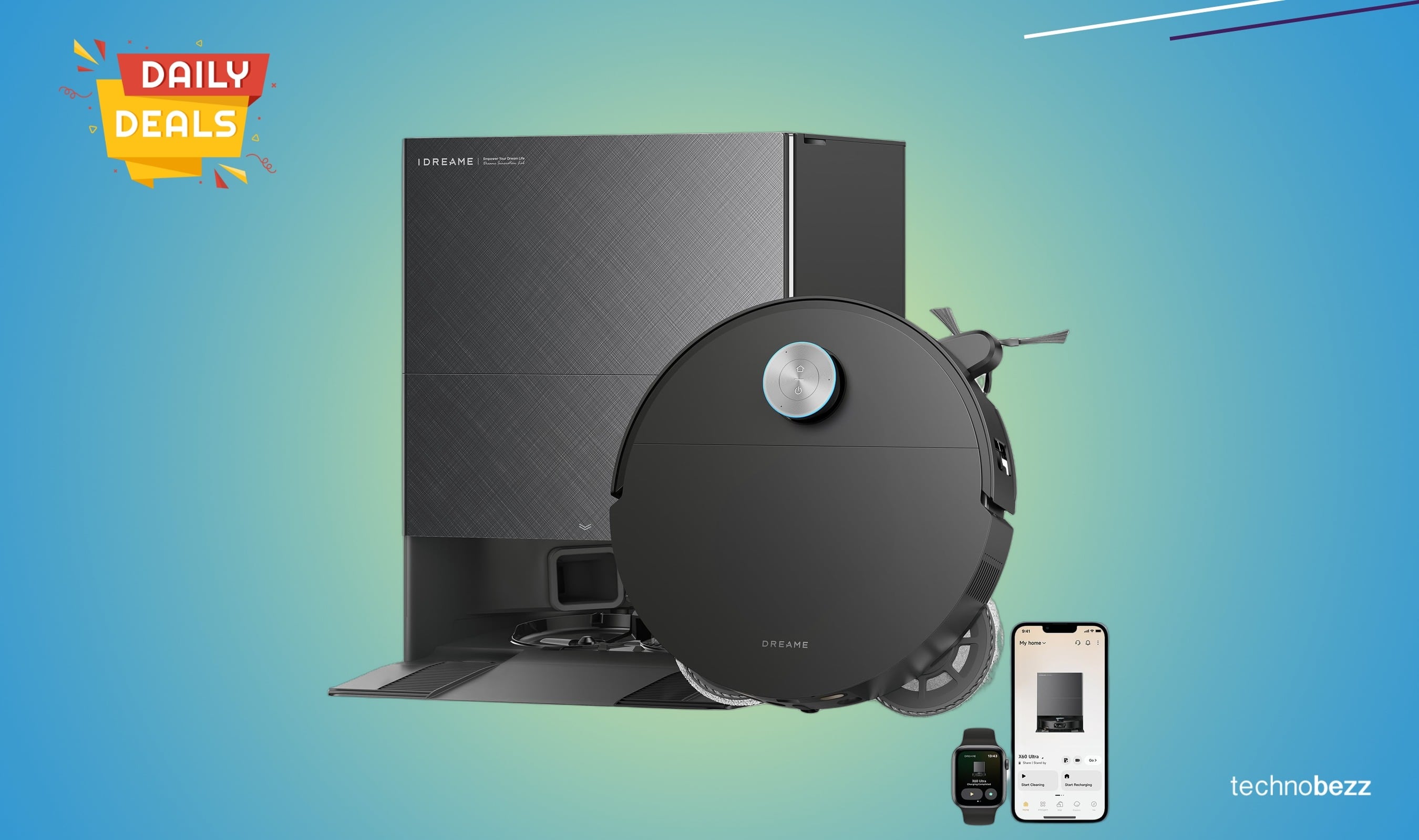 DREAME X60 Ultra Robot Vacuum Mop falls to $1349.99