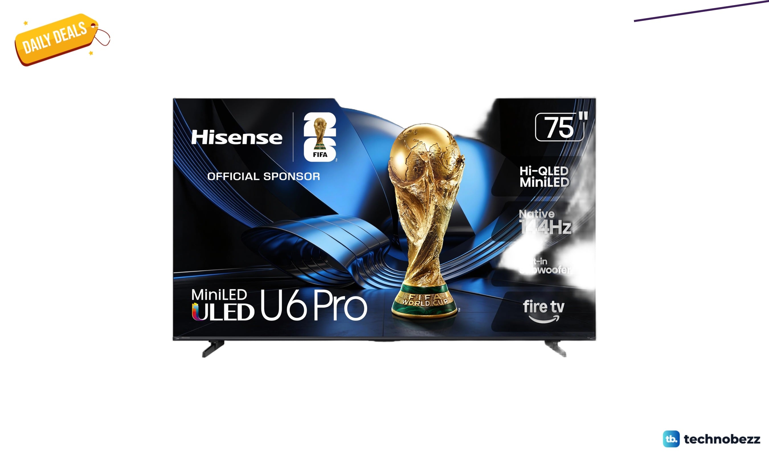 Hisense 75 Inch U6 Pro Mini LED 4K TV drops to $899.99 on Amazon