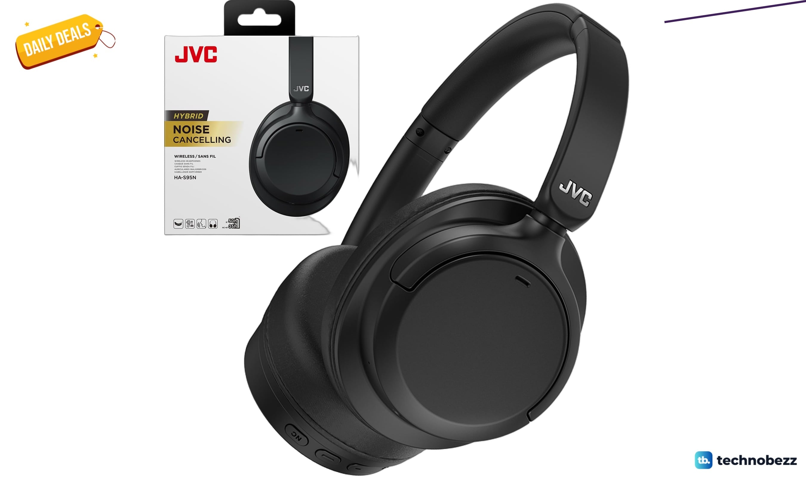 JVC Hybrid Noise Cancelling Wireless Headphones drops to $117.71
