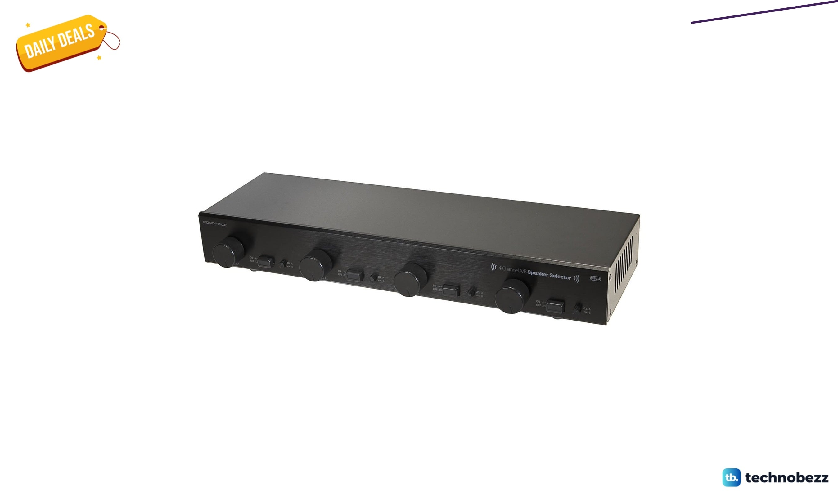 Monoprice 4-Channel A/B Speaker Selector Black discounted to $111.89