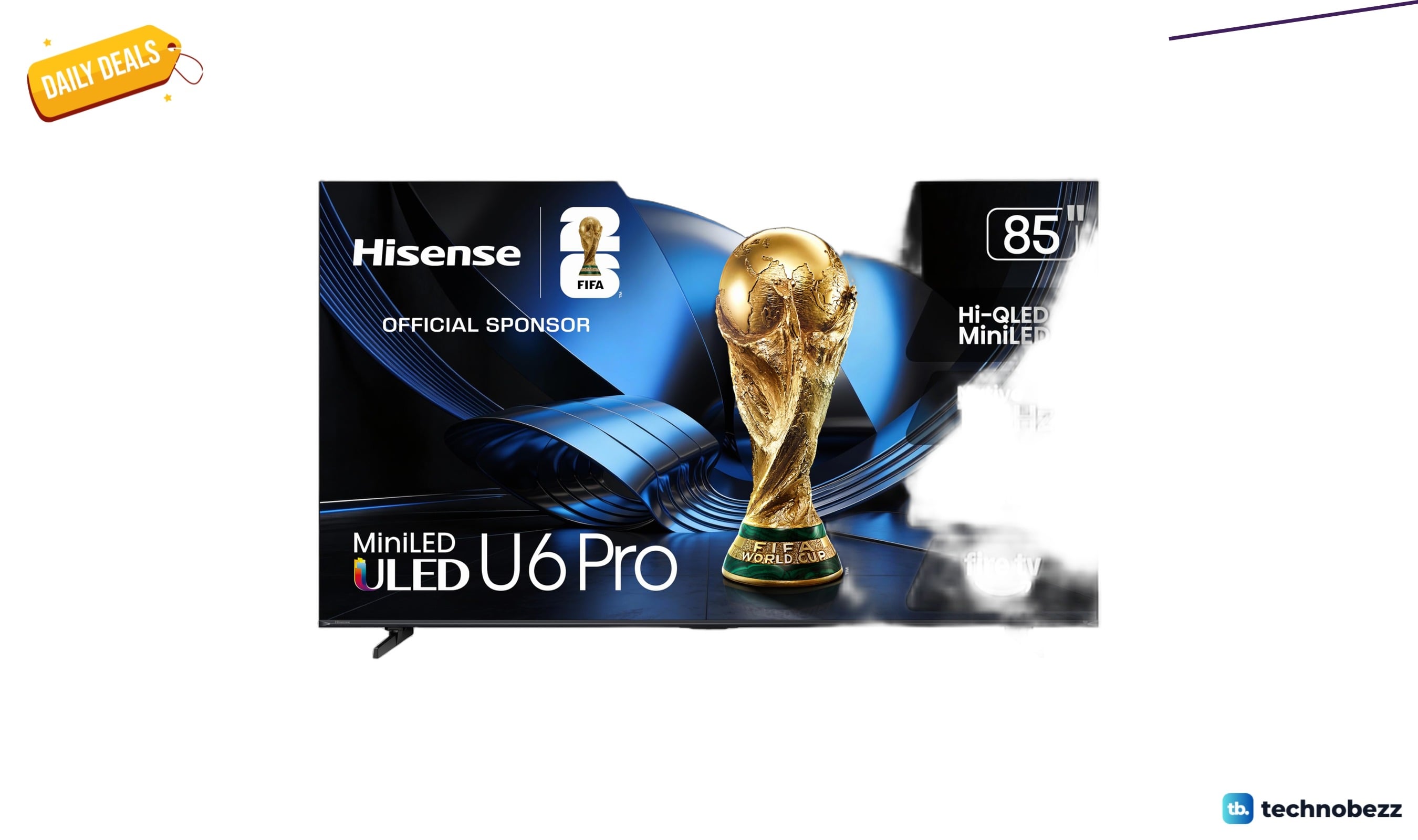 Hisense 85" U6 Pro Mini‑LED 4K UHD falls to $1199.99